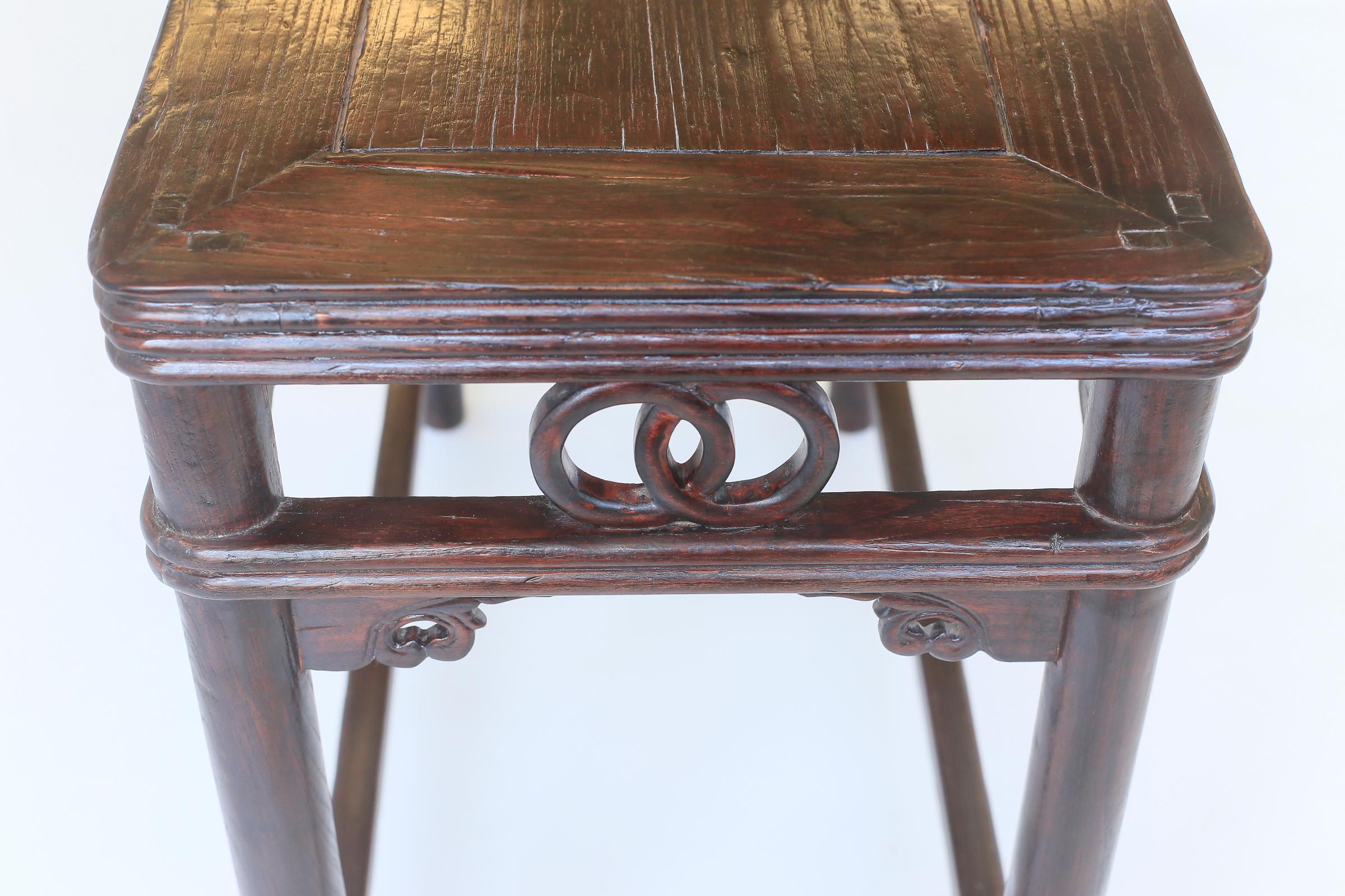 19th century Chinese Dark Hardwood Console table For Sale 1