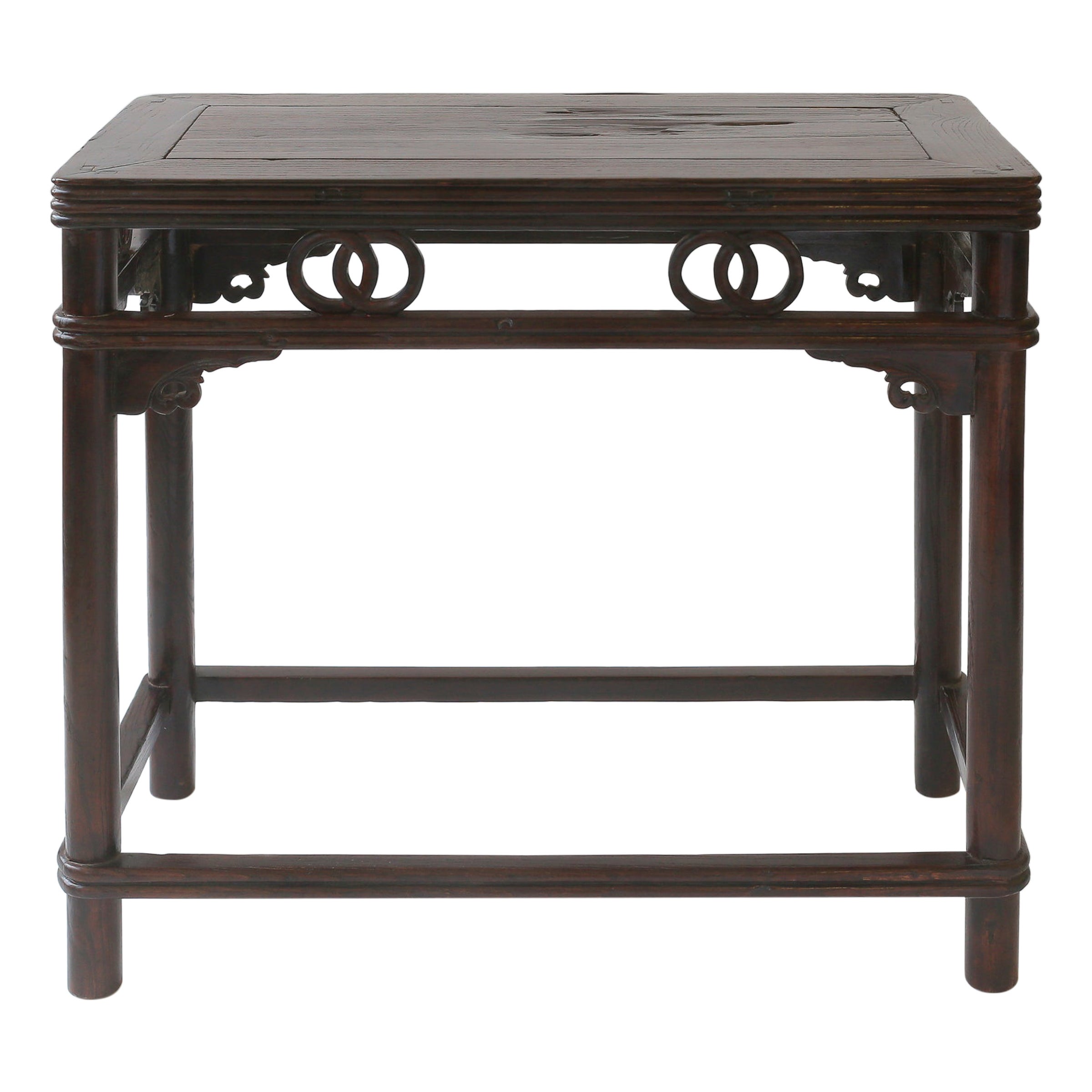 Console chinoise en bois dur foncé du 19e siècle