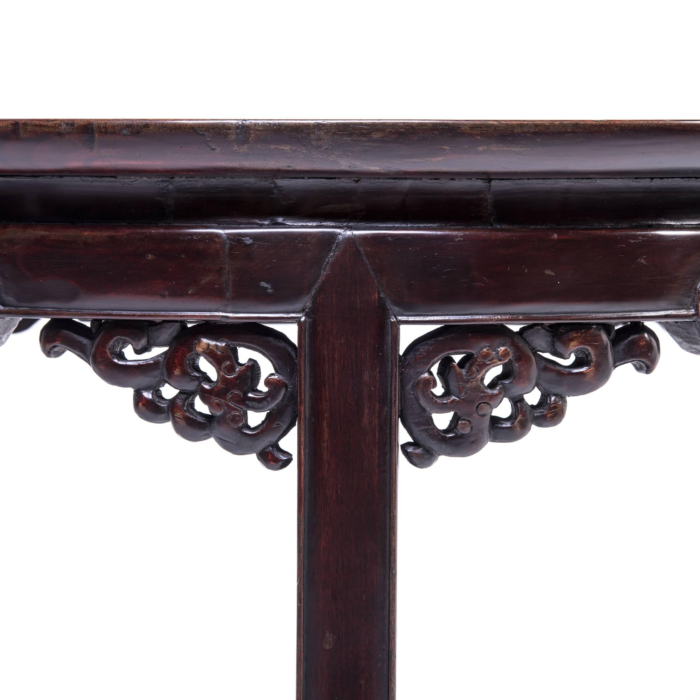 19th Century Chinese Demilune Table 1
