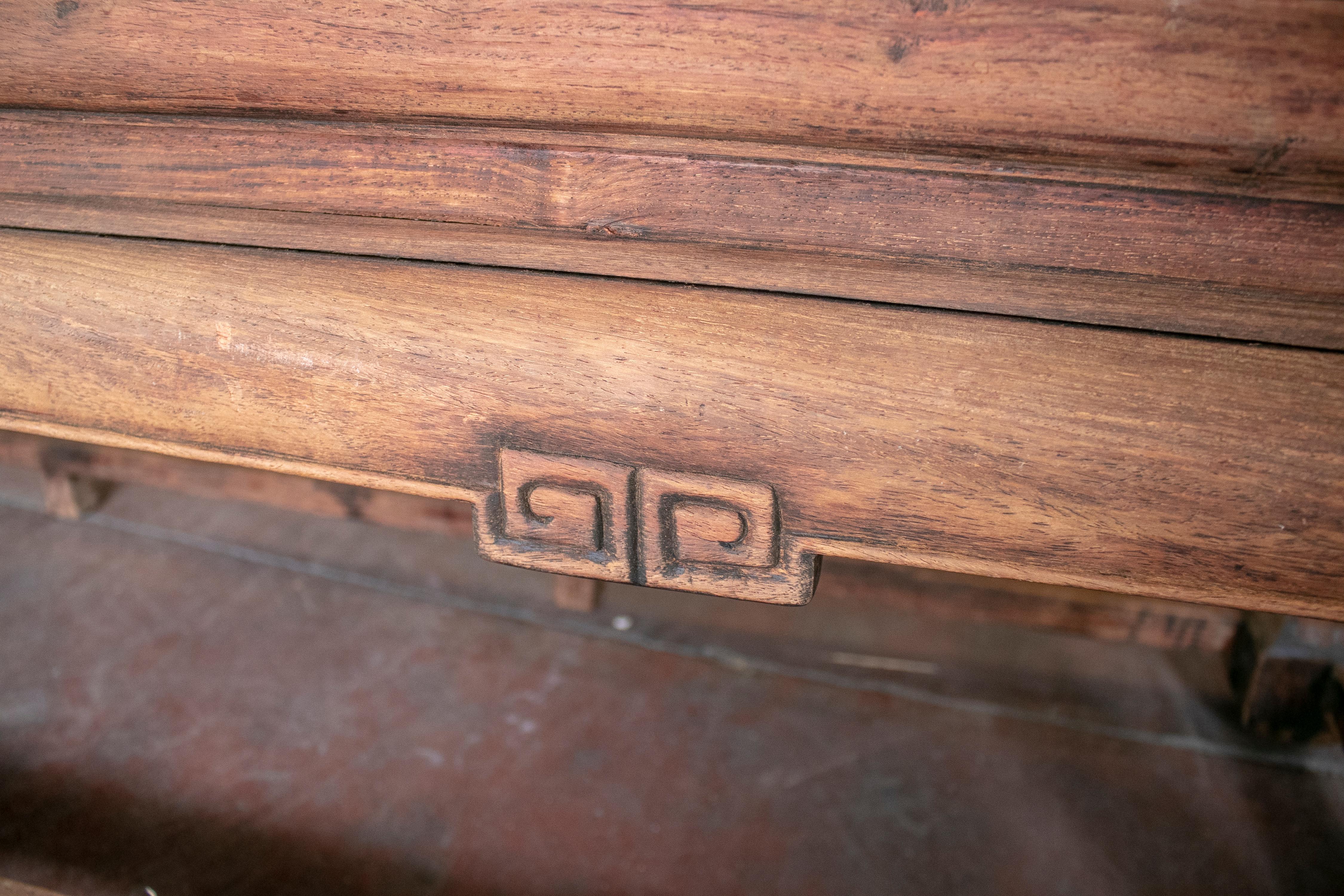 19th Century Chinese Detachable Rosewood Seating Bench For Sale 12