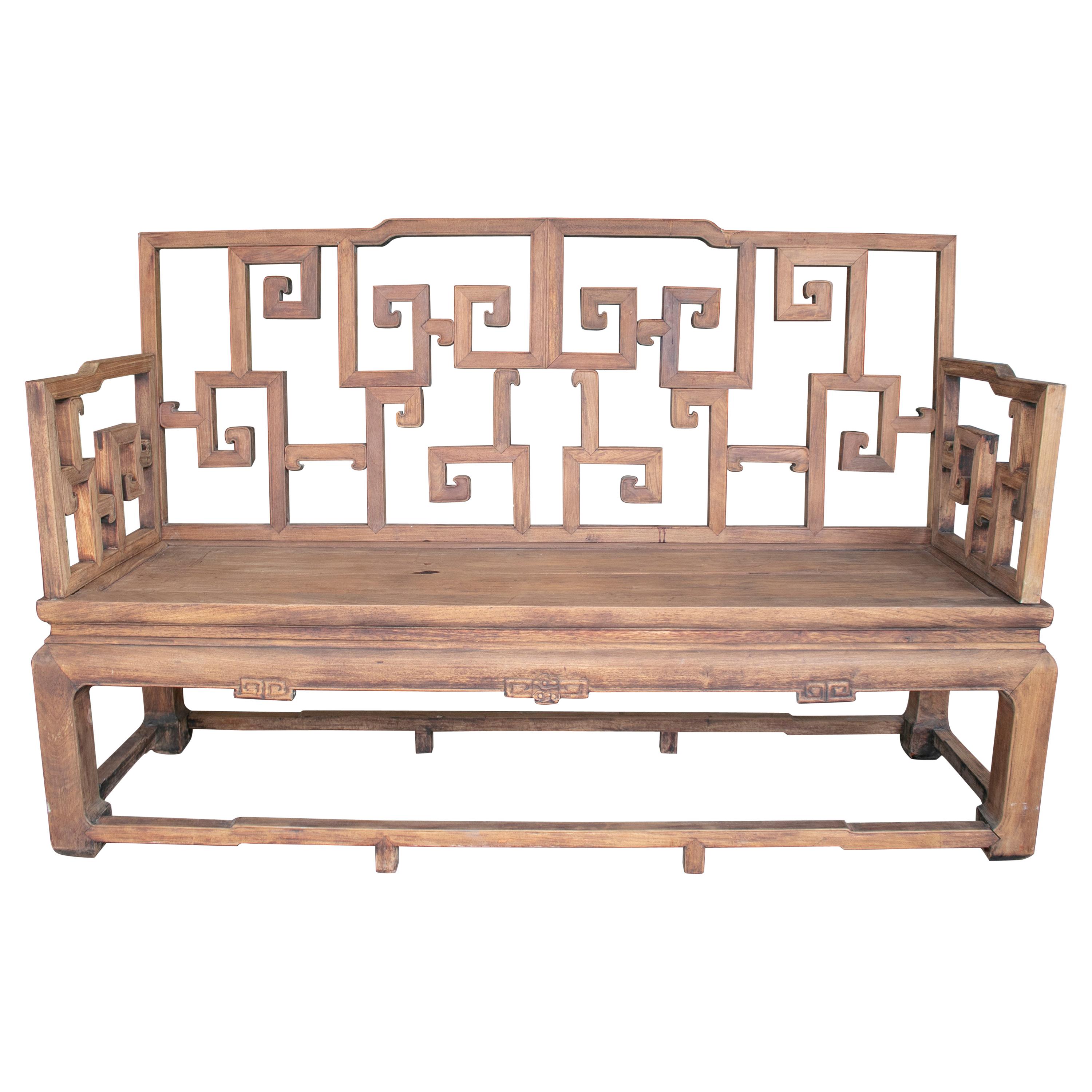 19th Century Chinese Detachable Rosewood Seating Bench For Sale