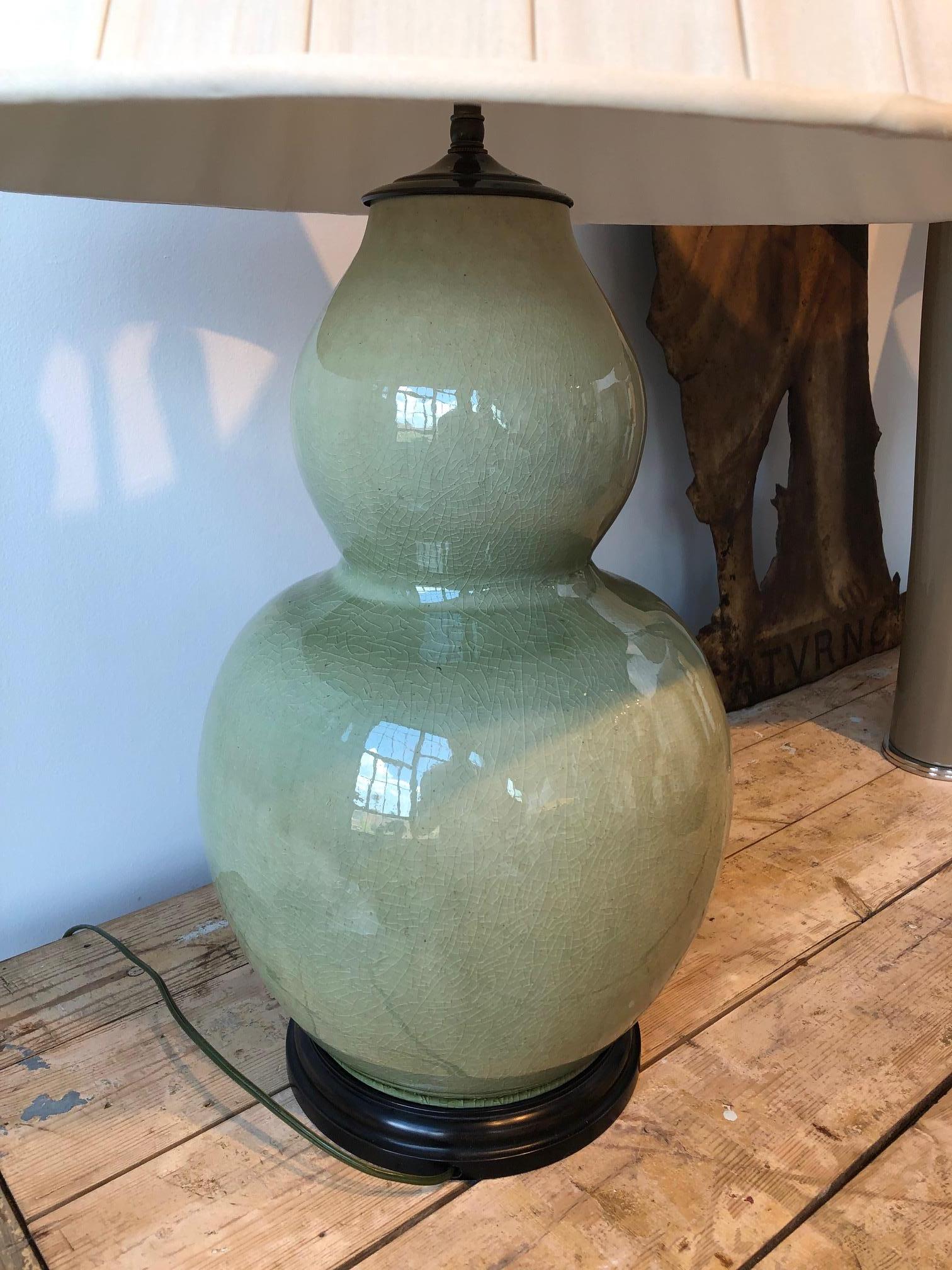 Mid-19th Century 19th Century Chinese Double Gourd Lamp For Sale