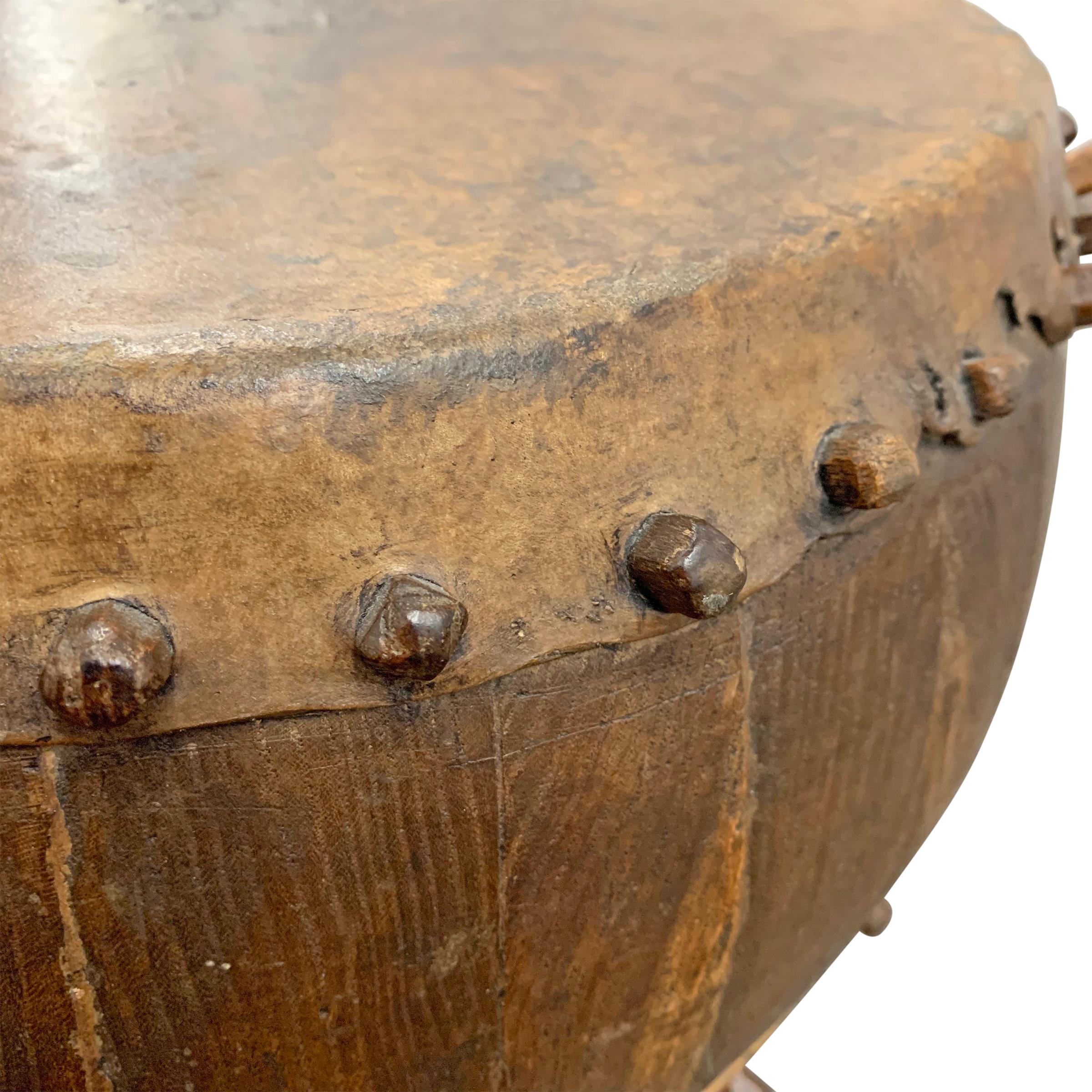 Rustic 19th Century Chinese Drum Table