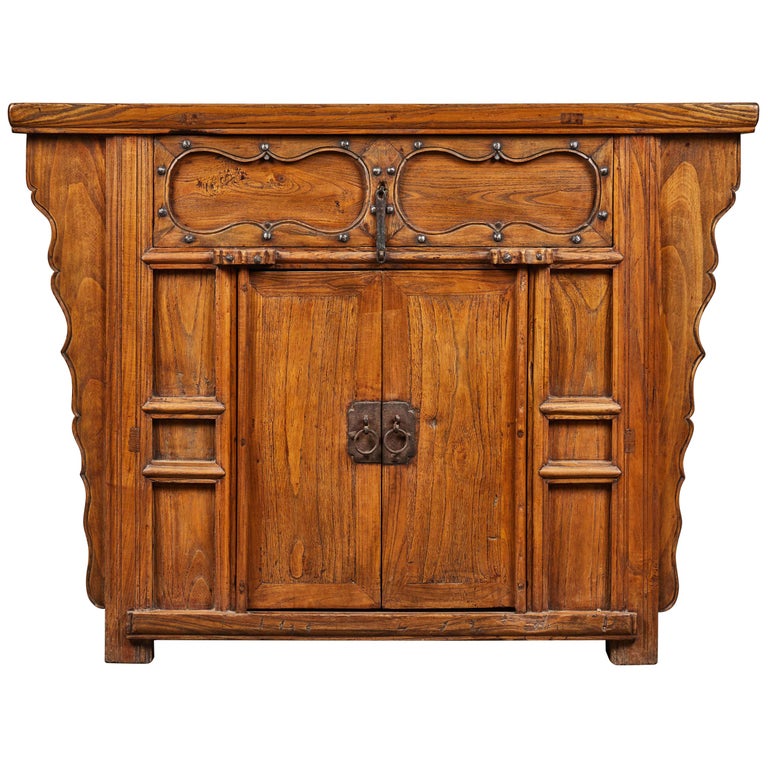 19th Century Chinese Elm Altar Cabinet For Sale At 1stdibs
