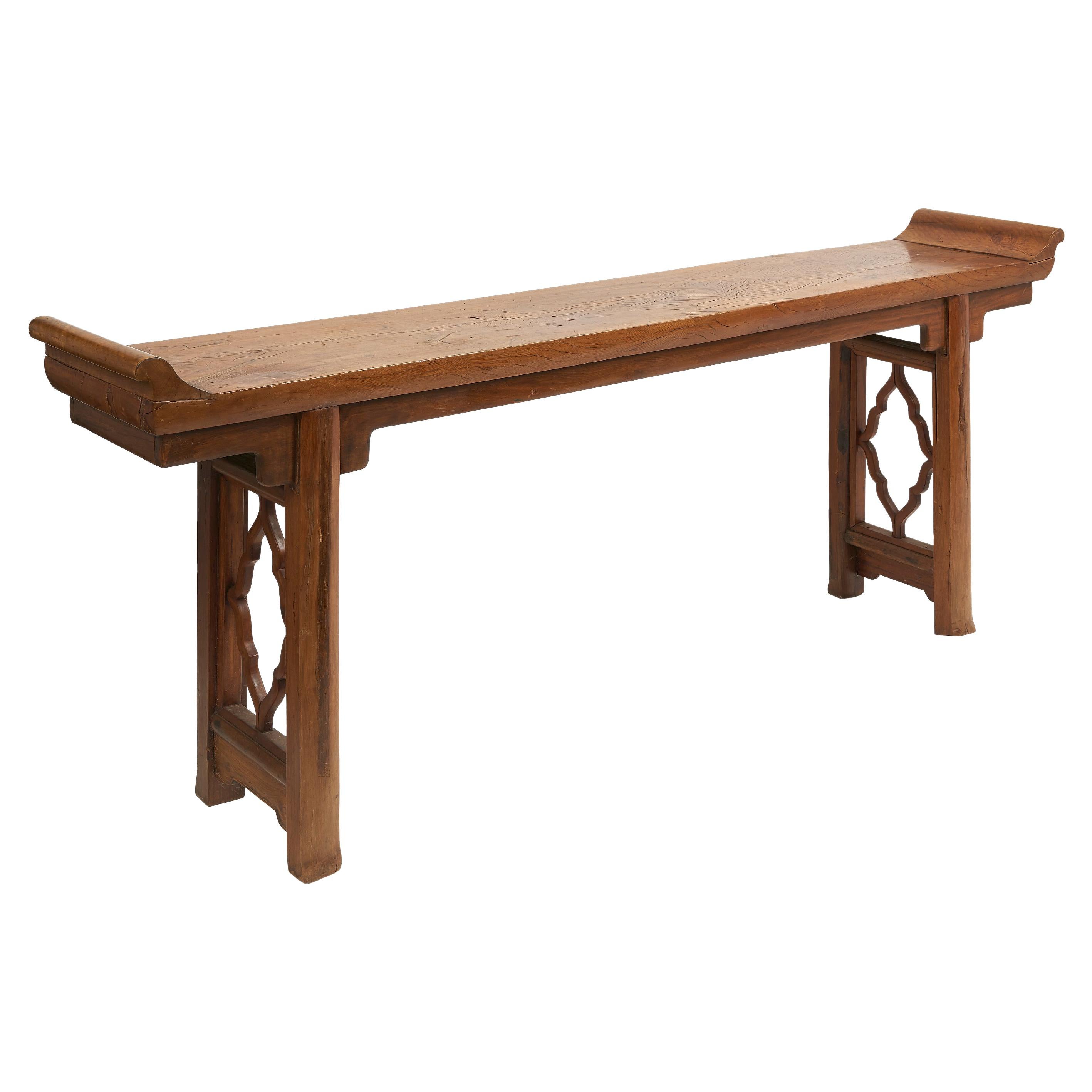 19th Century Chinese Elm Altar Table For Sale