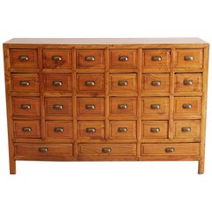 19th Century Chinese Elm Apothecary Cabinet Chest
