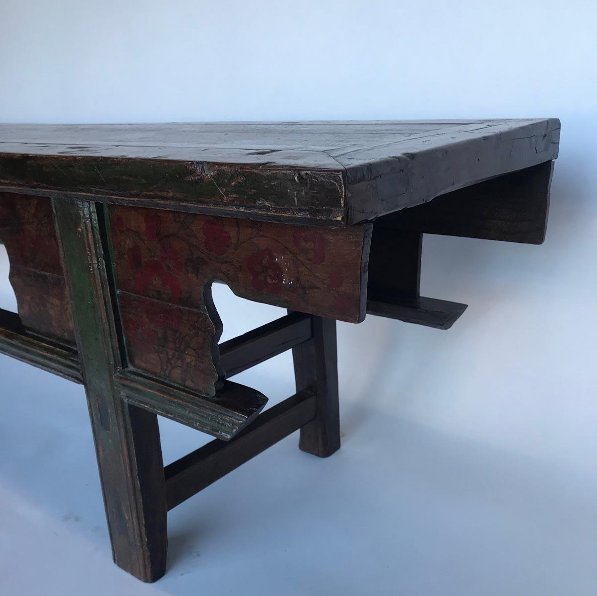 19th Century Chinese Elm Bench For Sale 5