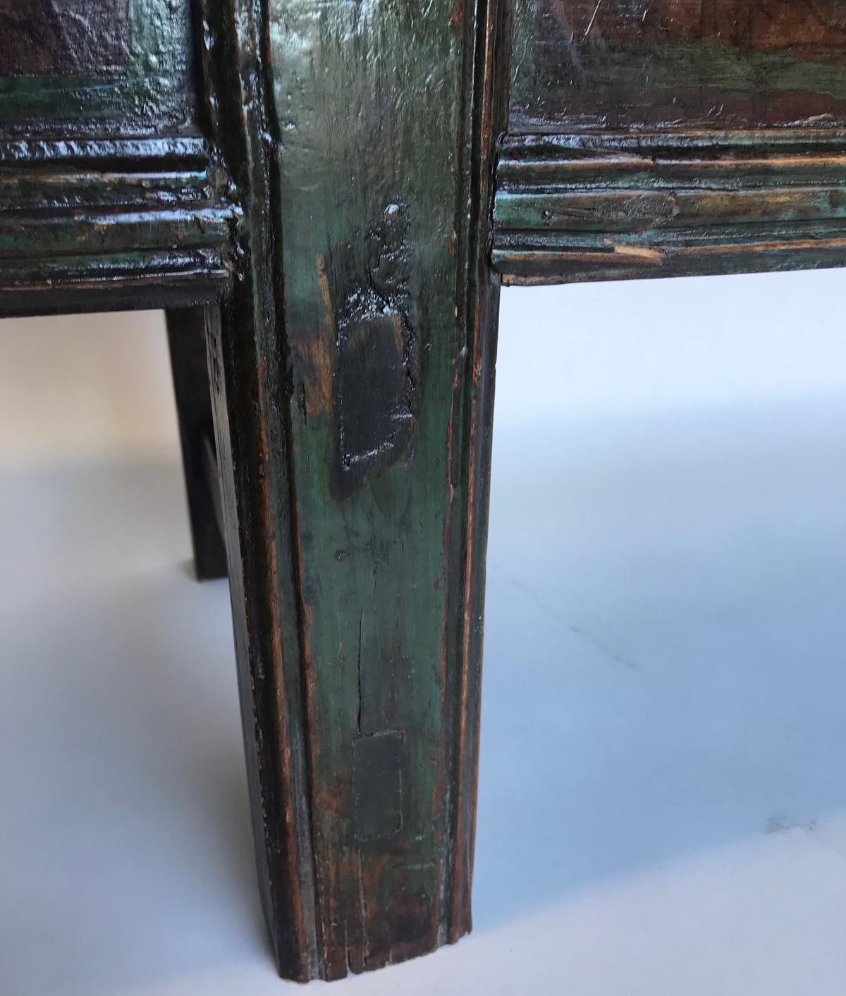 Wood 19th Century Chinese Elm Bench For Sale