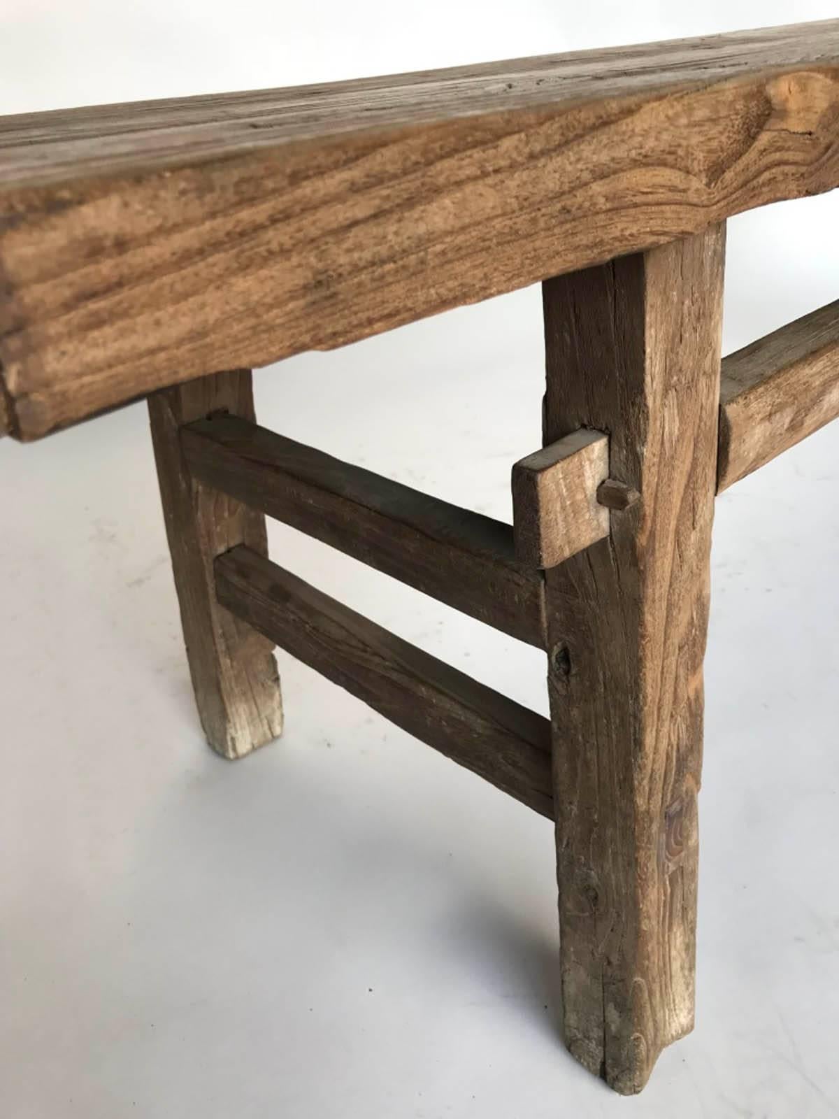 19th Century Chinese Elm Bench 3