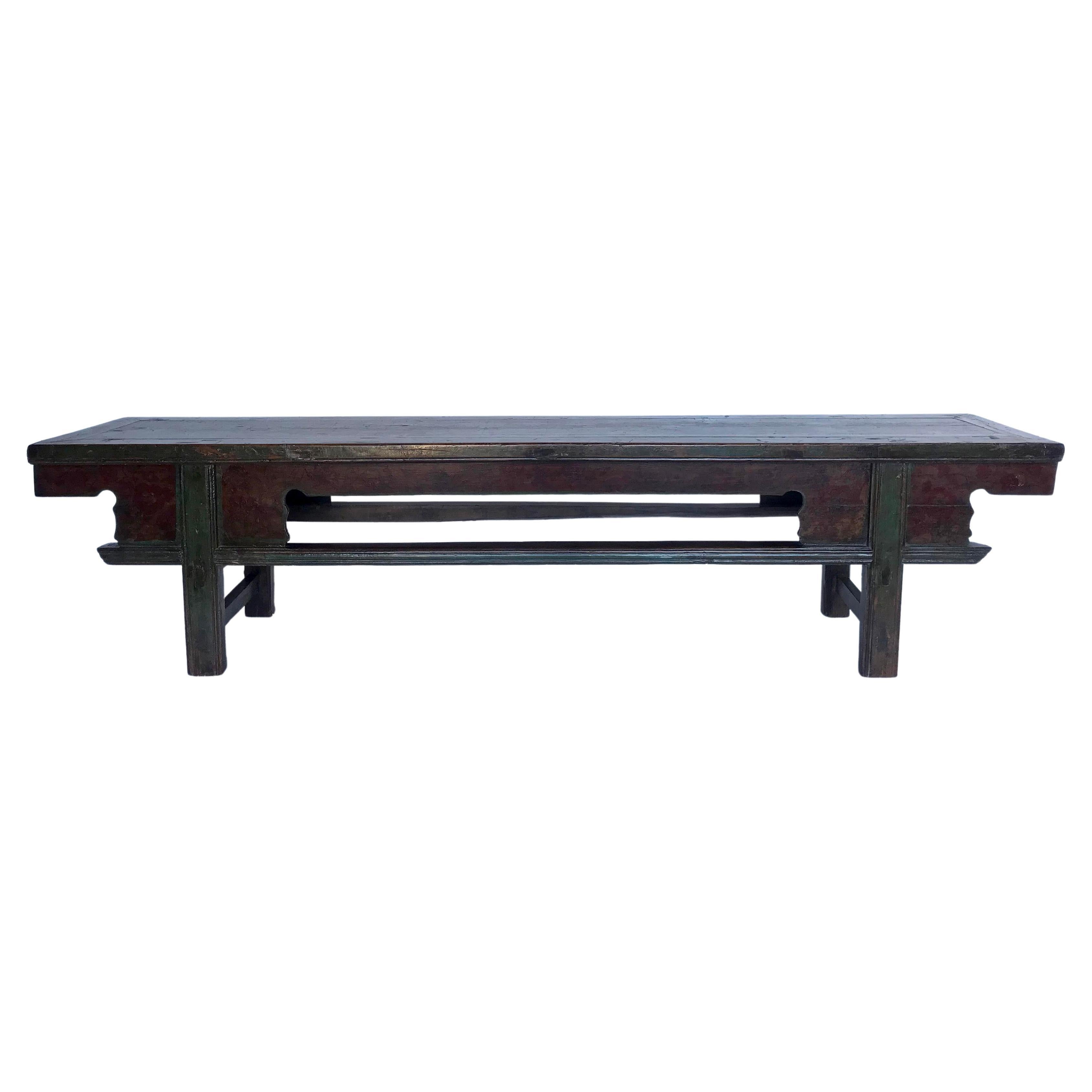 19th Century Chinese Elm Bench For Sale