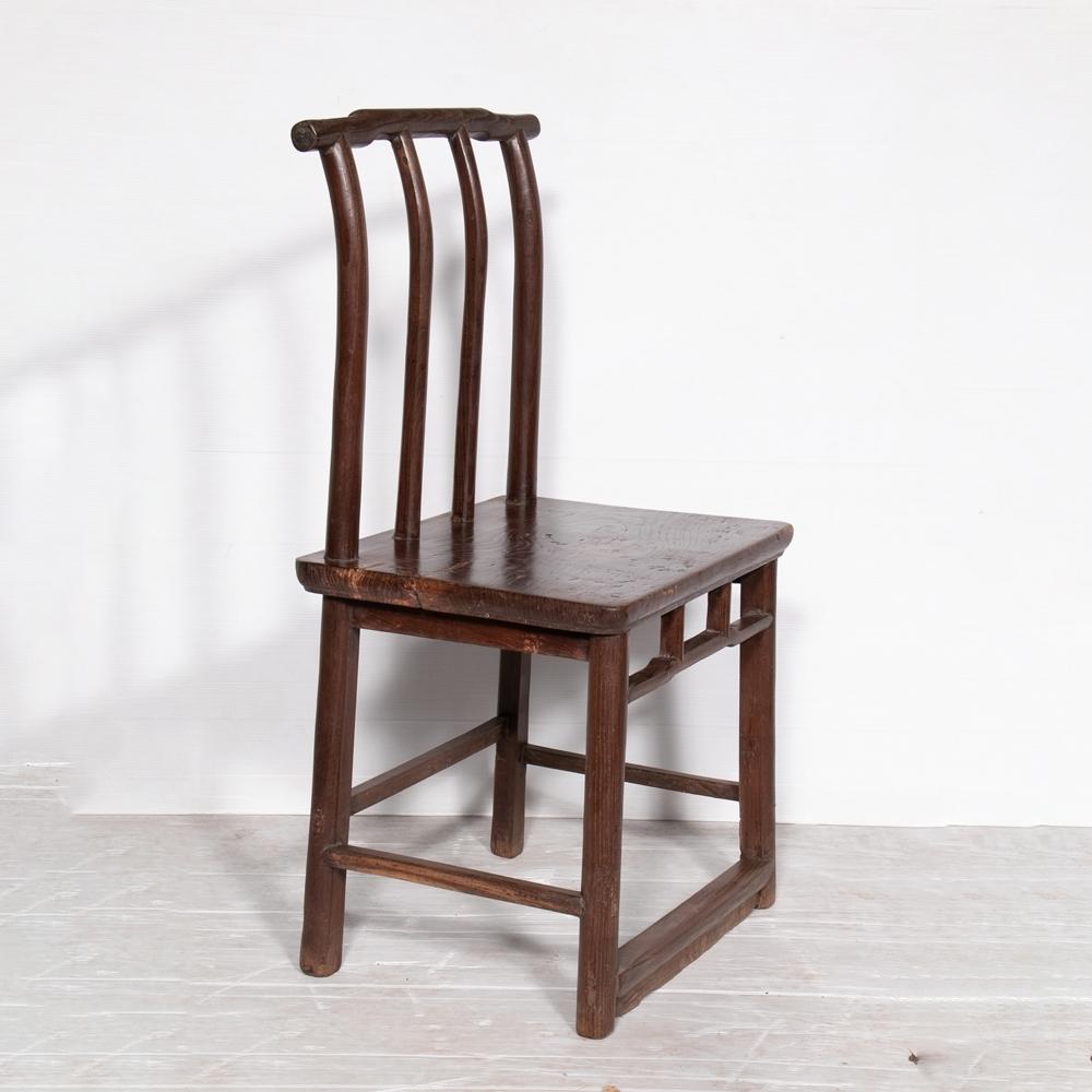 Asian 19th Century Chinese Elm Chairs For Sale