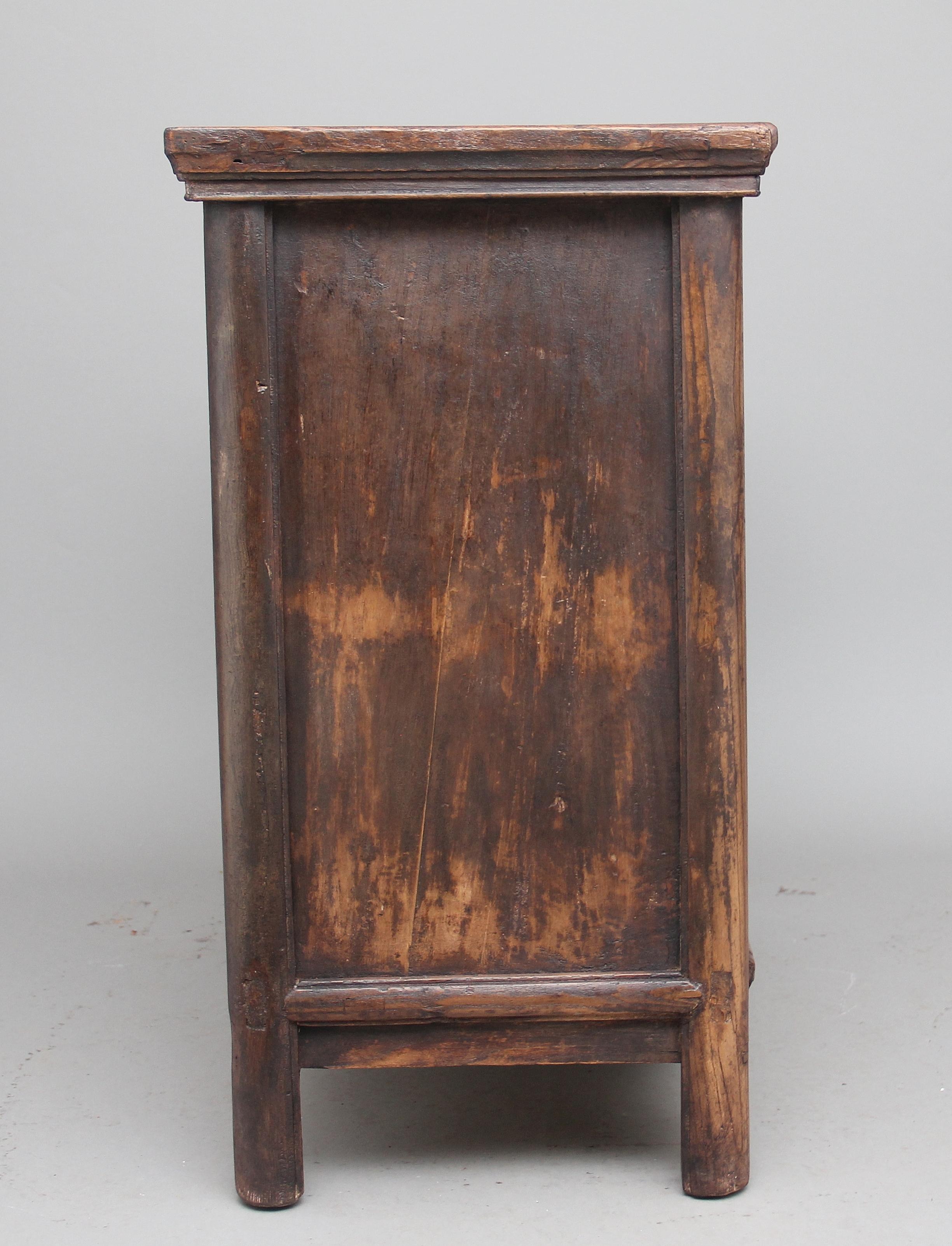 19th Century Chinese Elm Rustic Dresser 2