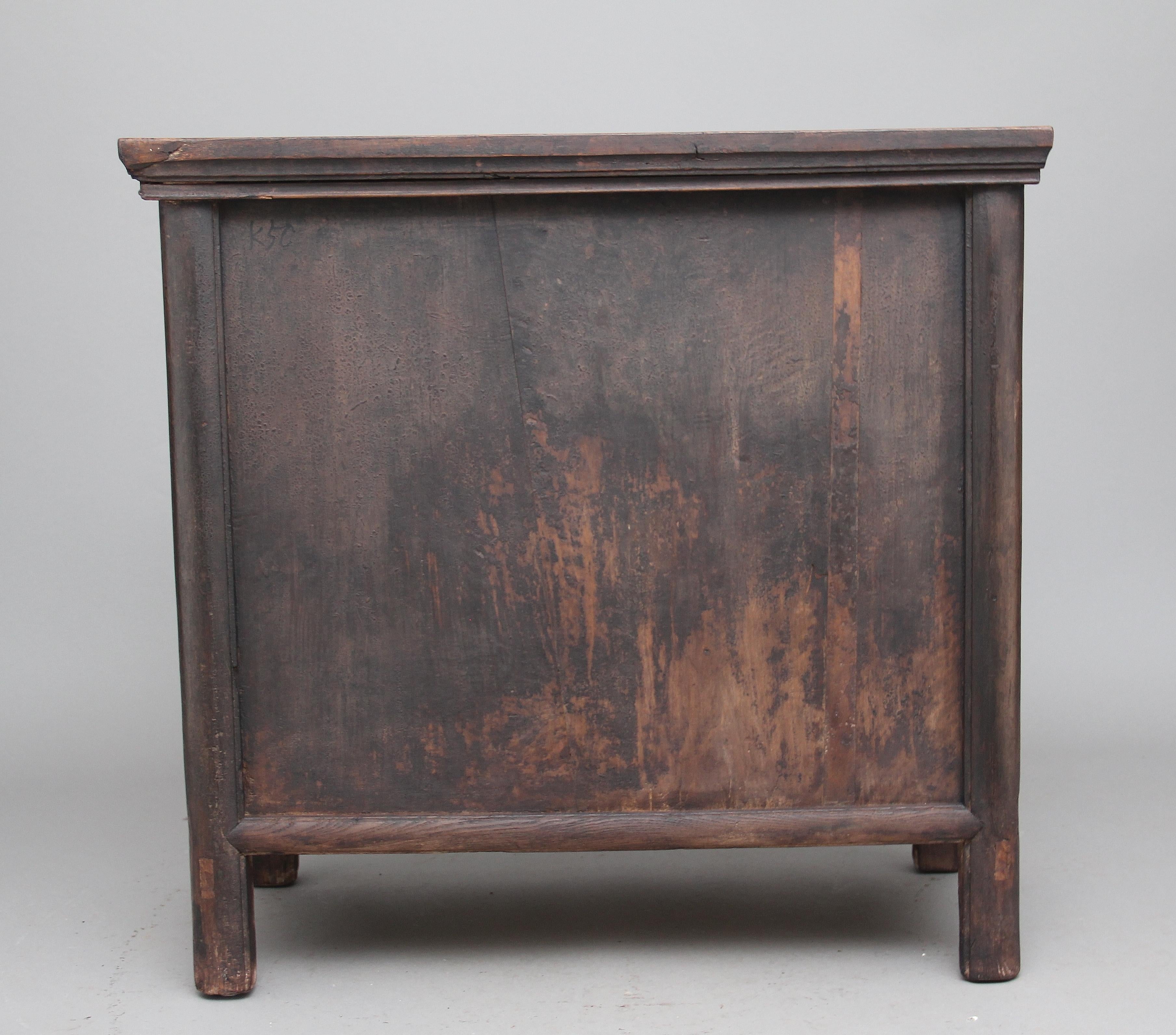 19th Century Chinese Elm Rustic Dresser 3