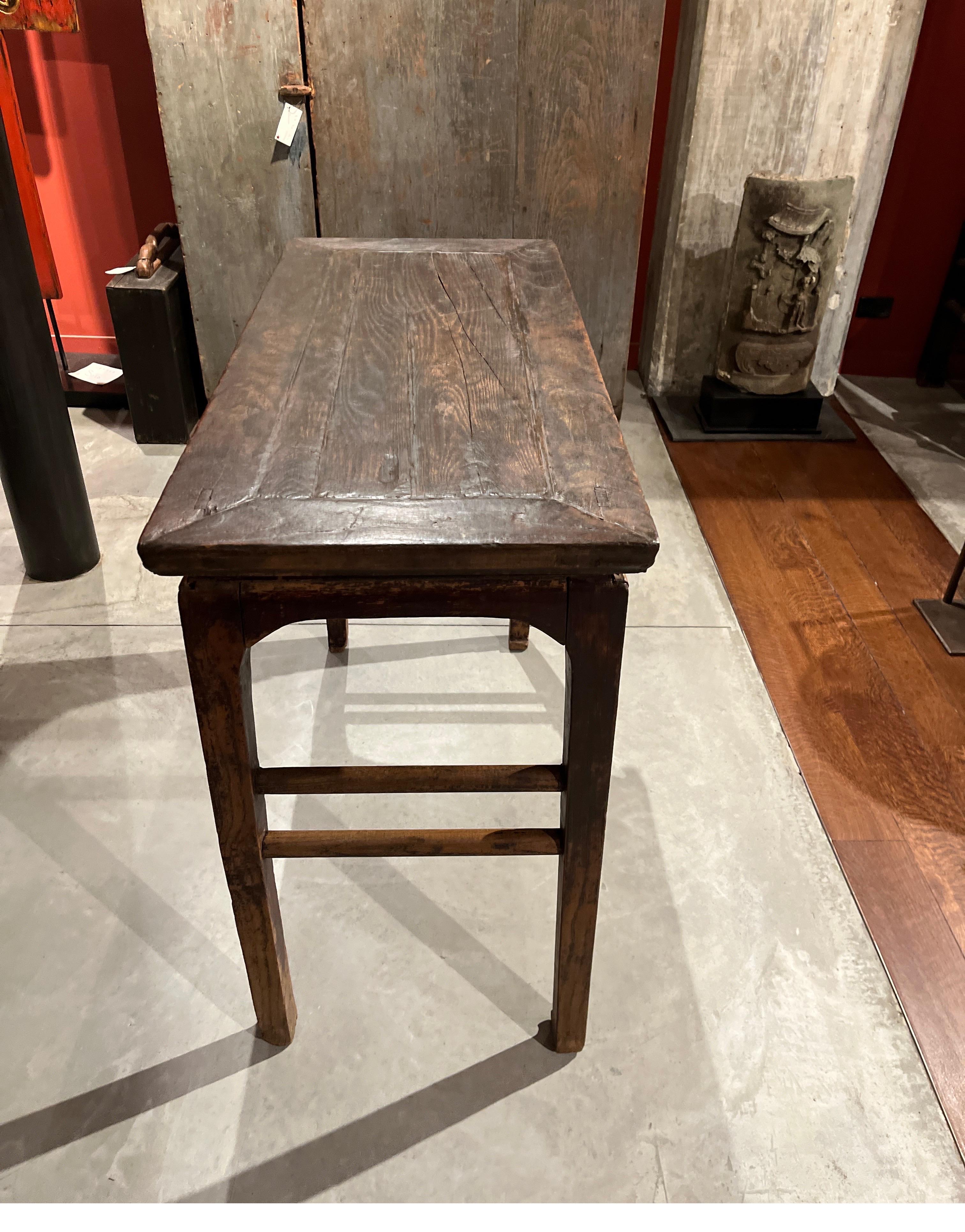 19th Century Chinese Elm Side Table For Sale 6