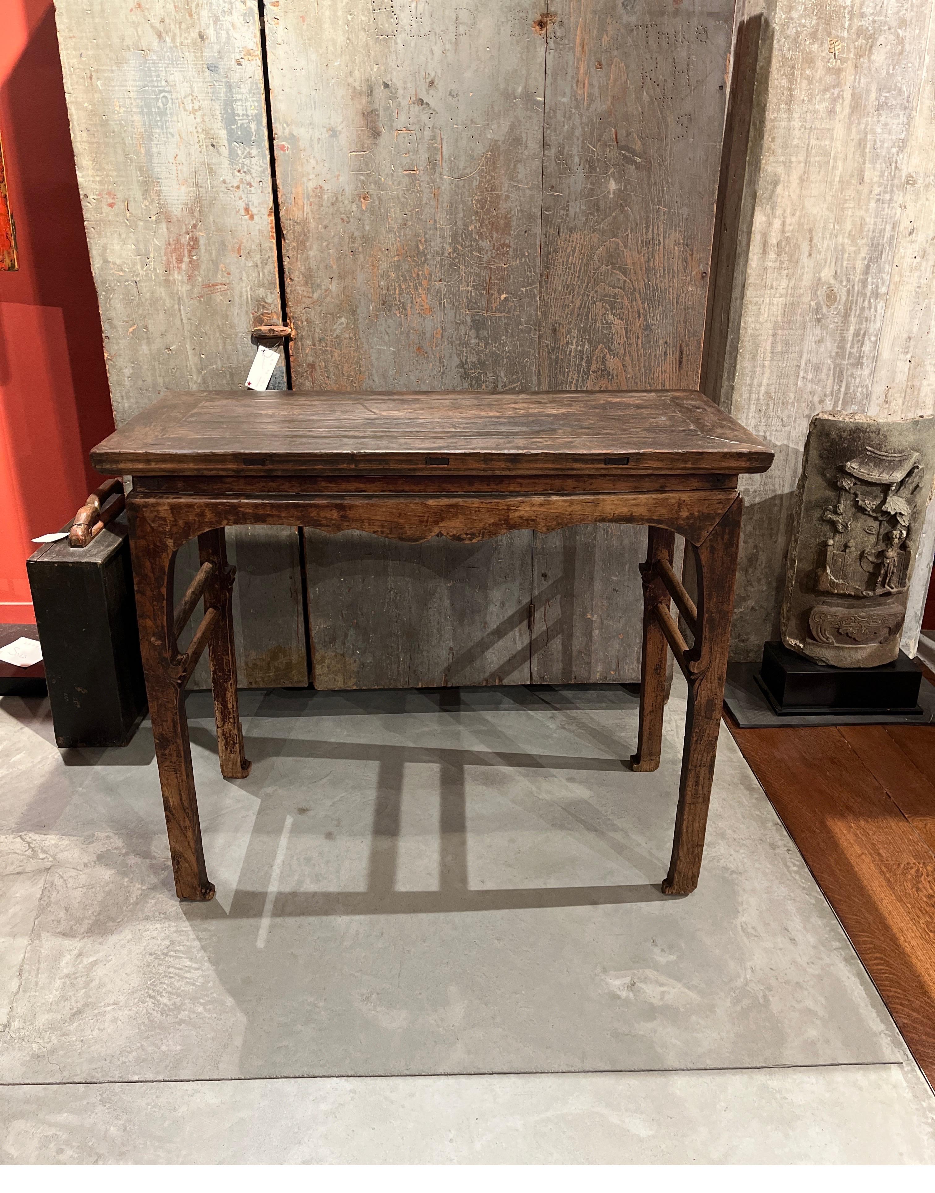 19th Century Chinese Elm Side Table For Sale 9