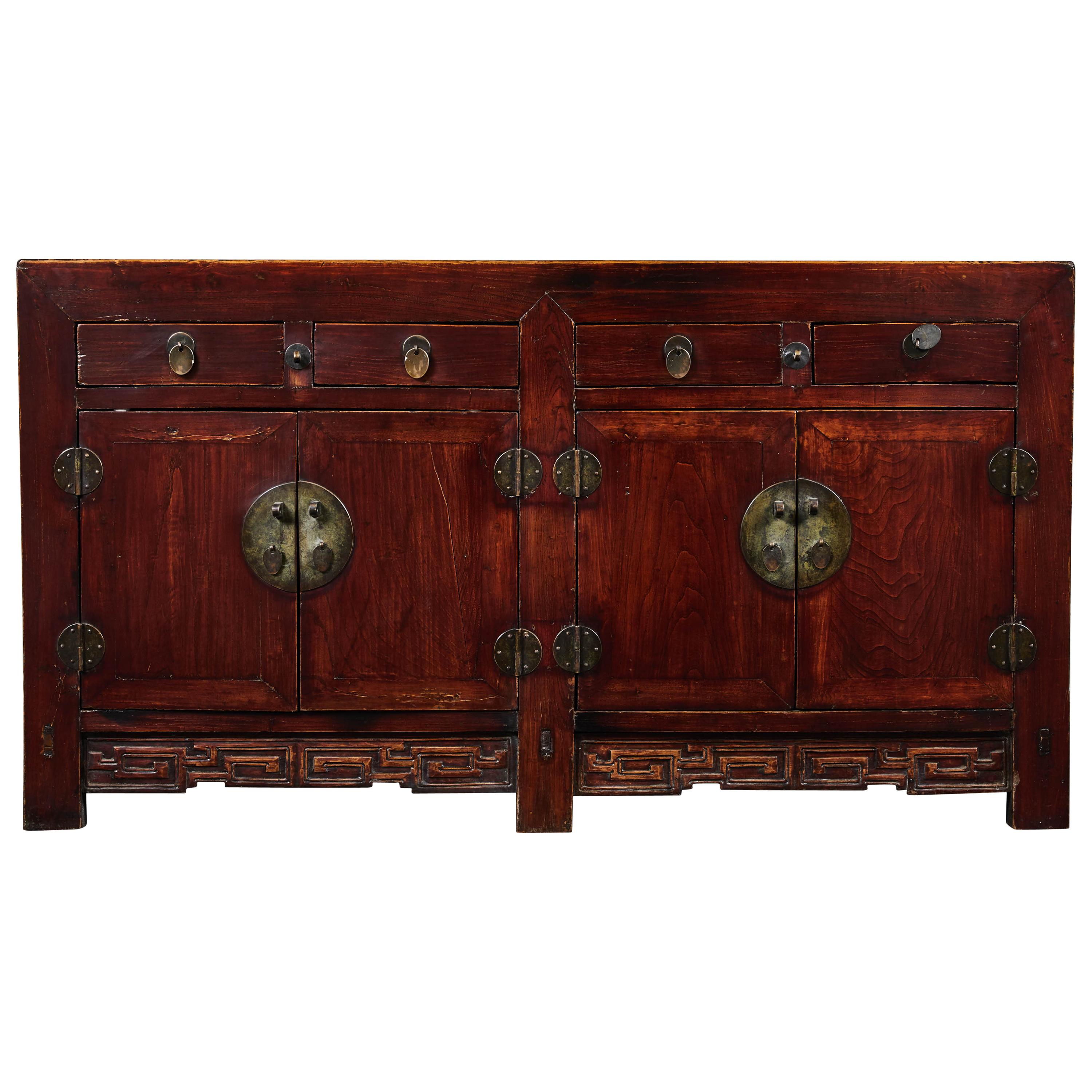 19th Century Chinese Elm Sideboard
