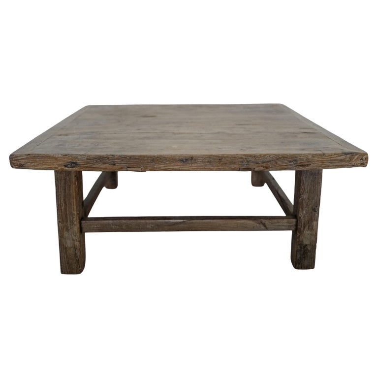 Chinese Elm Square Side Table - 19thC Chinese Elm Square Side Table - 19thC