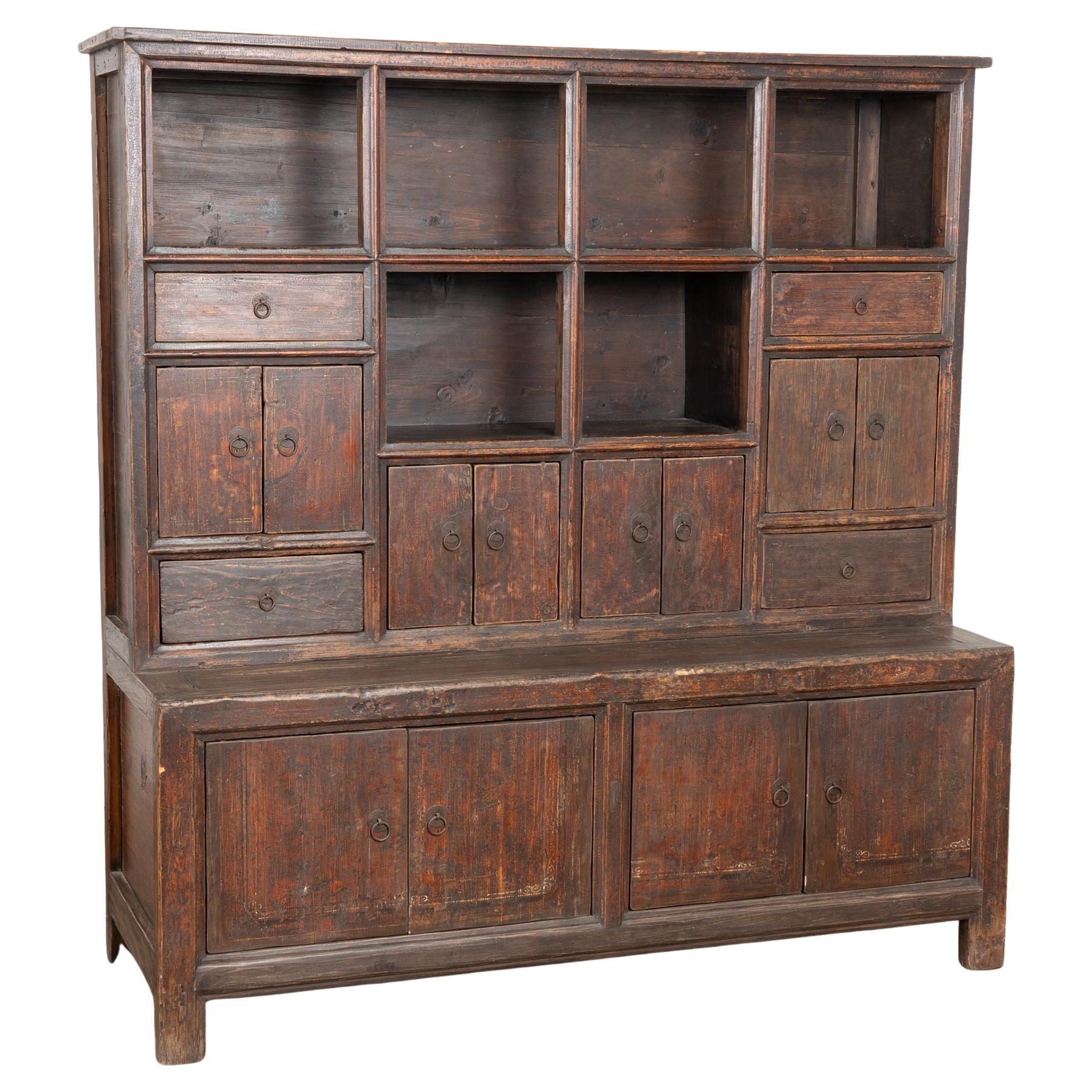 19th Century Chinese Elmwood Display Cabinet