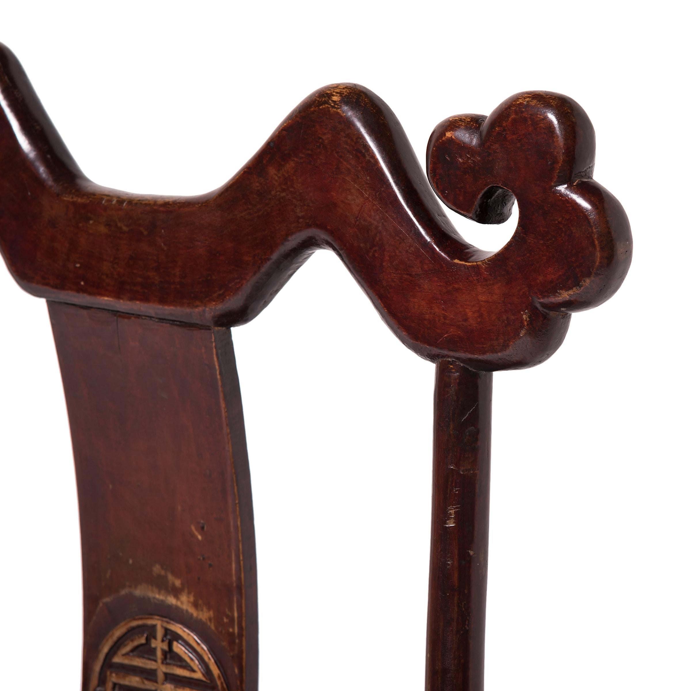 19th Century Chinese Cloud-Form Emperor Chair, c. 1850