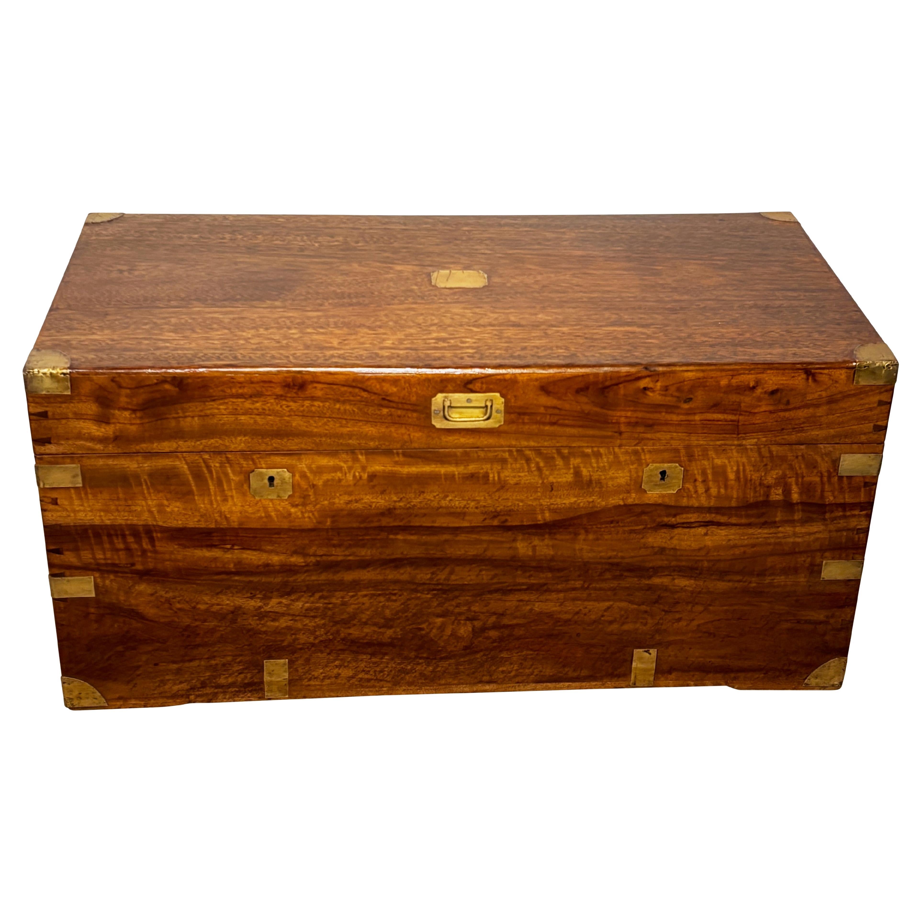 19th Century Chinese Export Camphor Wood Trunk Chest