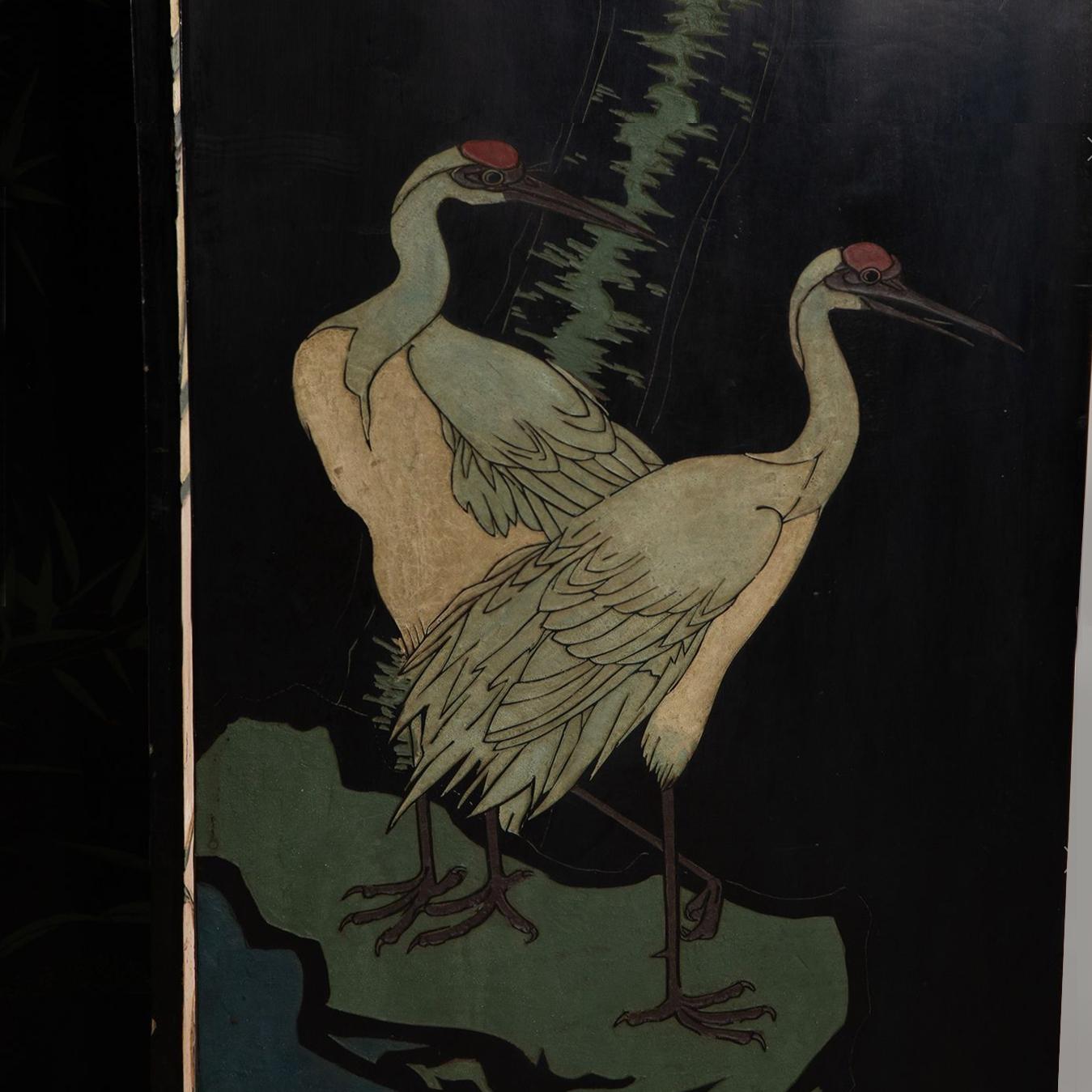 19th Century Chinese Export Coromandel Lacquer Eight-Fold Chinoiserie Screen 2