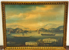 19th Century Chinese Export Harbor / Seascape Paintings