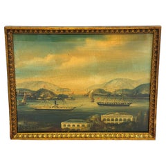 19th Century Chinese Export Harbor / Seascape Paintings