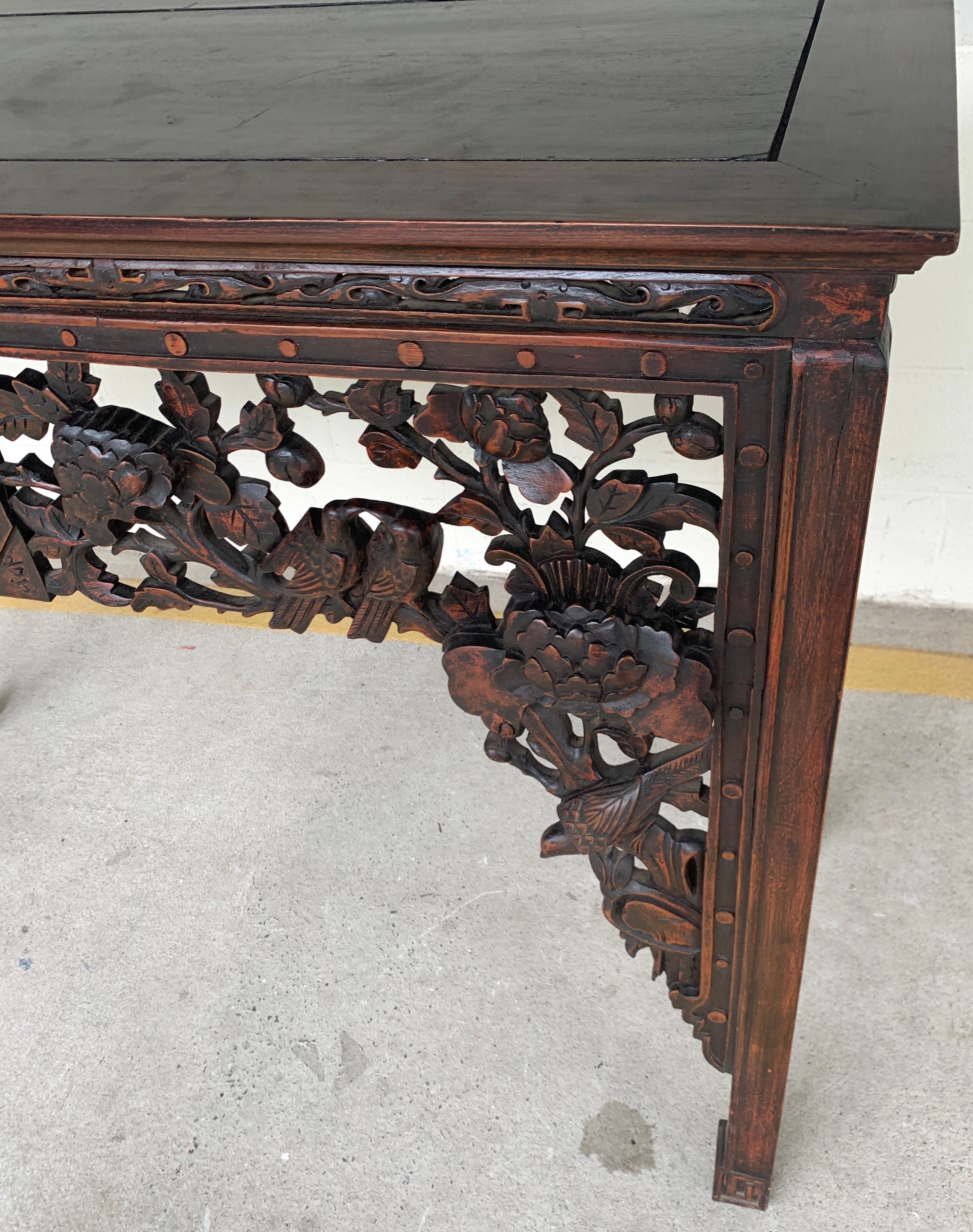 19th Century Chinese Export Hardwood Altar Table 1