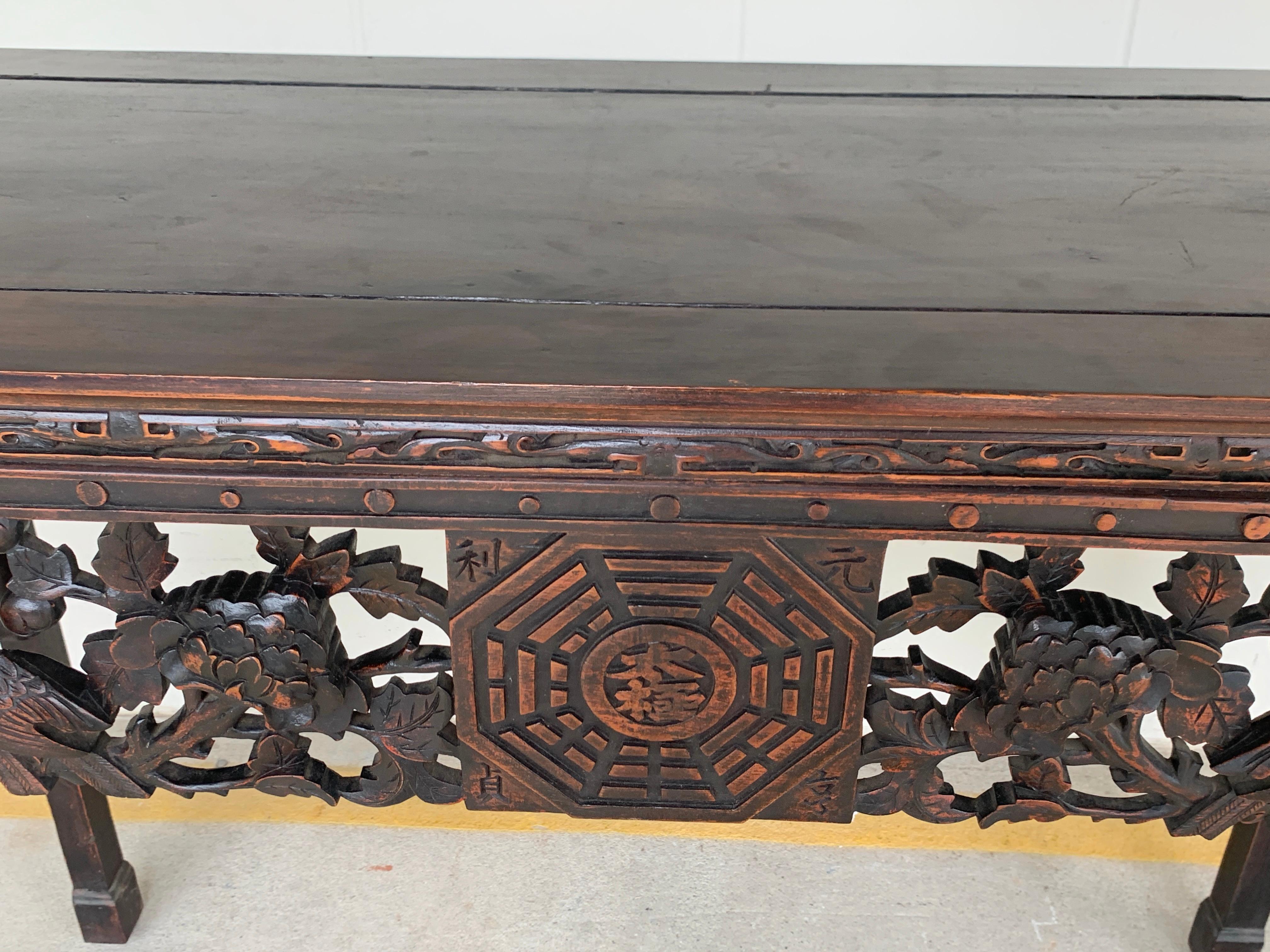19th Century Chinese Export Hardwood Altar Table 2