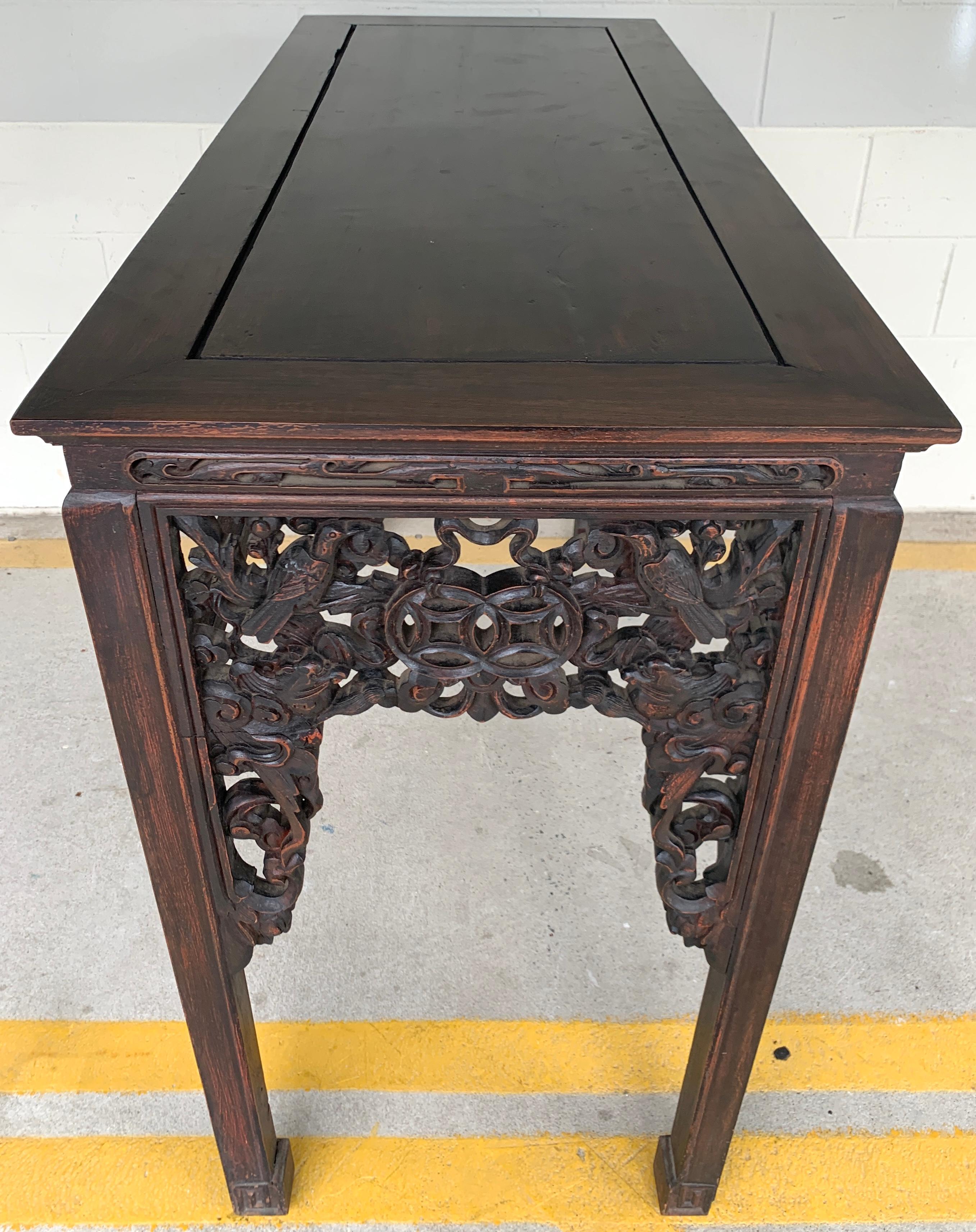 19th Century Chinese Export Hardwood Altar Table 4