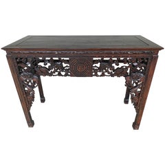 19th Century Chinese Export Hardwood Altar Table