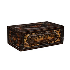 19th Century Chinese Export Lap Desk with Chinoserie Decoration