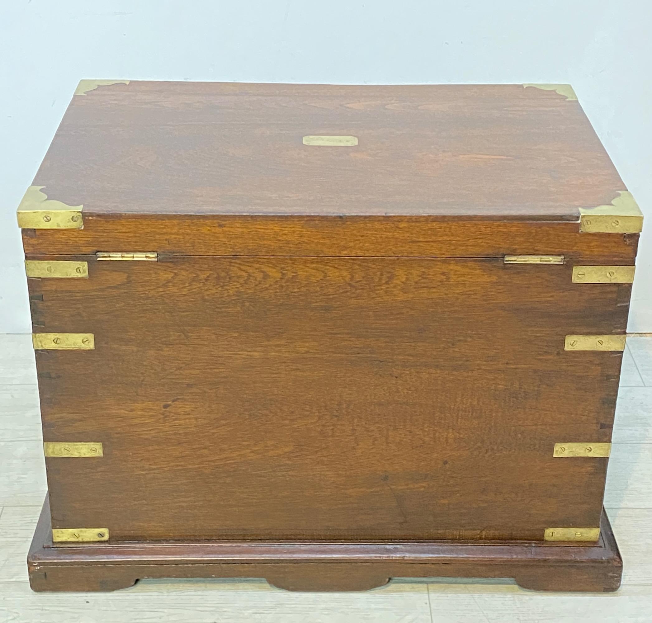 19th Century Chinese Export Mahogany and Brass Chest Trunk / End Table 3