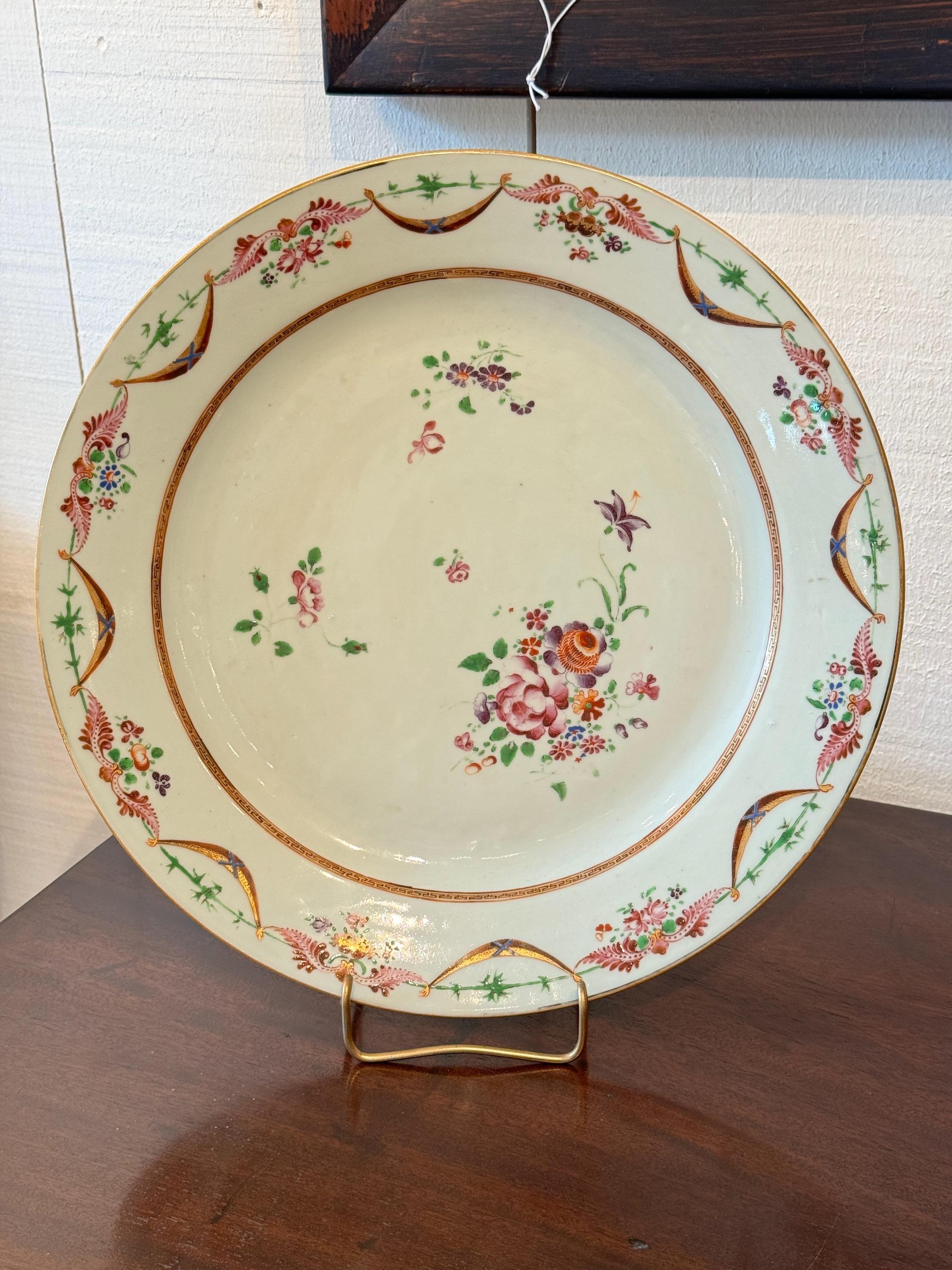 Assiette d'exportation chinoise du 19ème siècle en vente 1