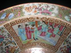 19th Century Chinese Export Rose Mandarin Wash Bowl