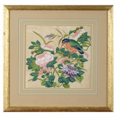 19th Century Chinese Export Silk Painting