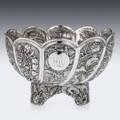 19th Century Chinese Export Silver Bowl, Hung Chong, Shanghai, circa 1890