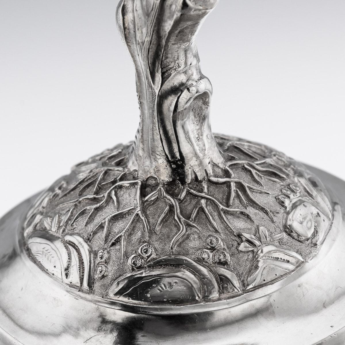 19th Century Chinese Export Solid Silver Goblet, Cumshing, c.1850 For Sale 17