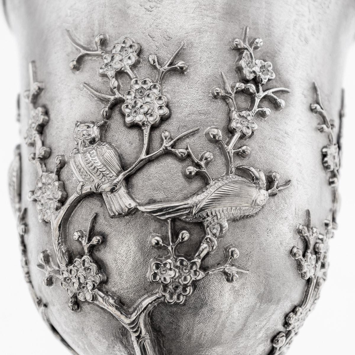 19th Century Chinese Export Solid Silver Goblet, Cumshing, c.1850 For Sale 4