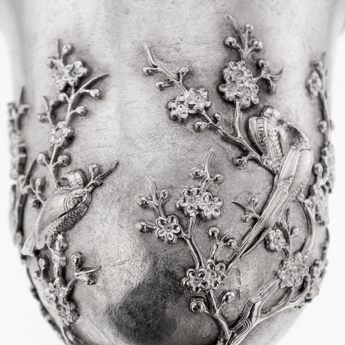 19th Century Chinese Export Solid Silver Goblet, Cumshing, c.1850 4