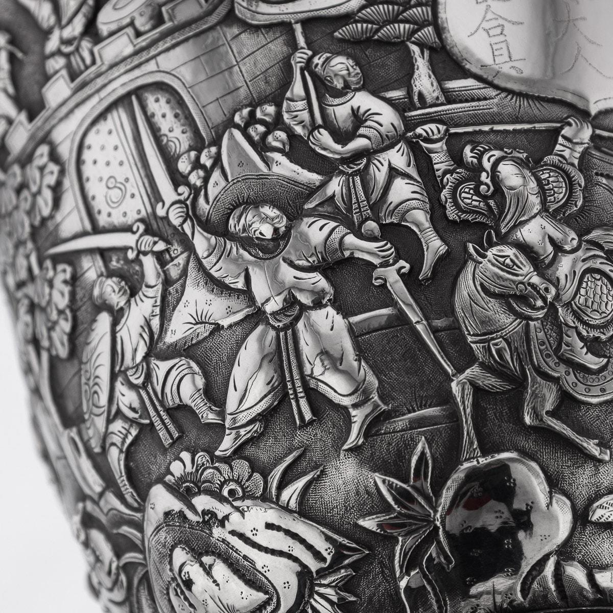 19th Century Chinese Export Solid Silver Goblet, Woshing, circa 1870 8