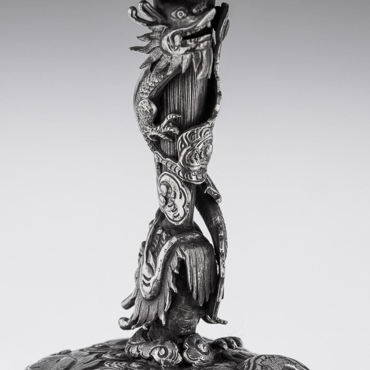 19th Century Chinese Export Solid Silver Goblet, Woshing, circa 1870 15