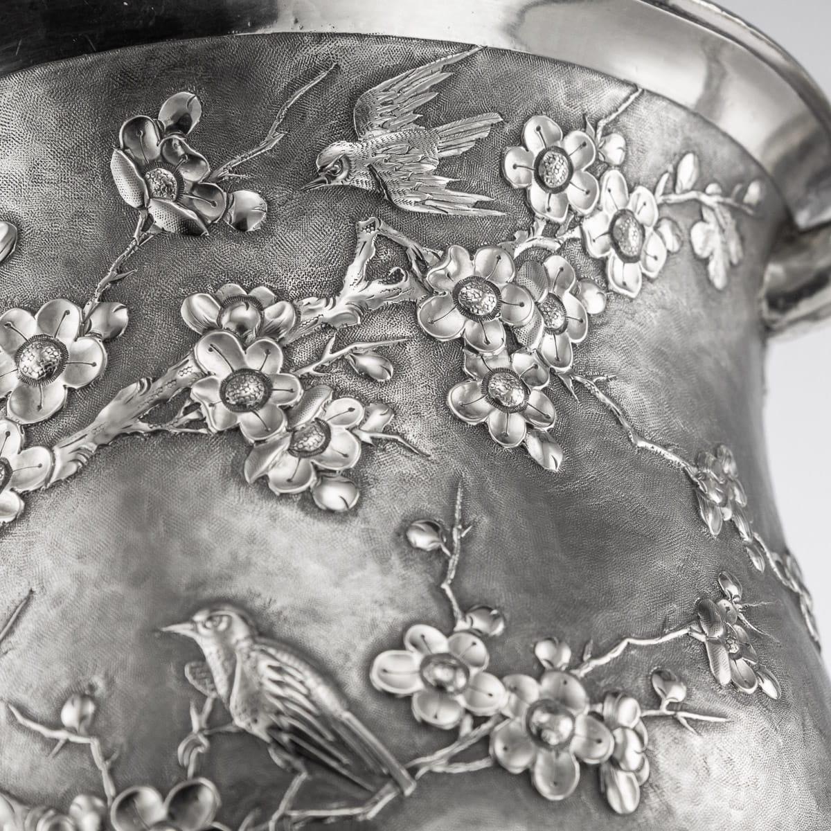 19th Century Chinese Export Solid Silver Trophy Cup, Woshing Shanghai circa 1890 12