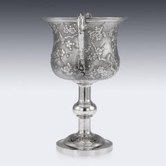19th Century Chinese Export Solid Silver Trophy Cup, Woshing Shanghai circa 1890