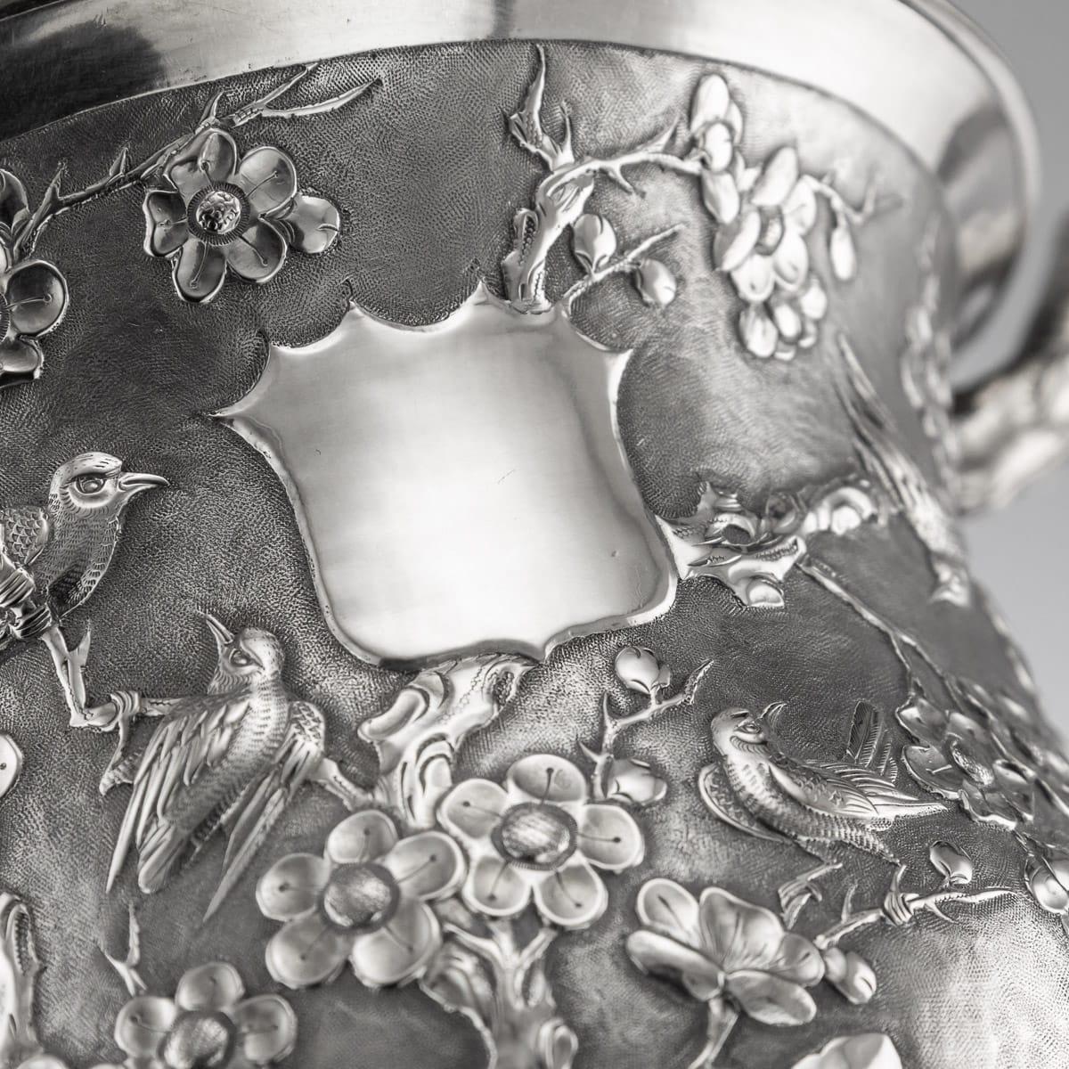 19th Century Chinese Export Solid Silver Trophy Cup, Woshing Shanghai circa 1890 6