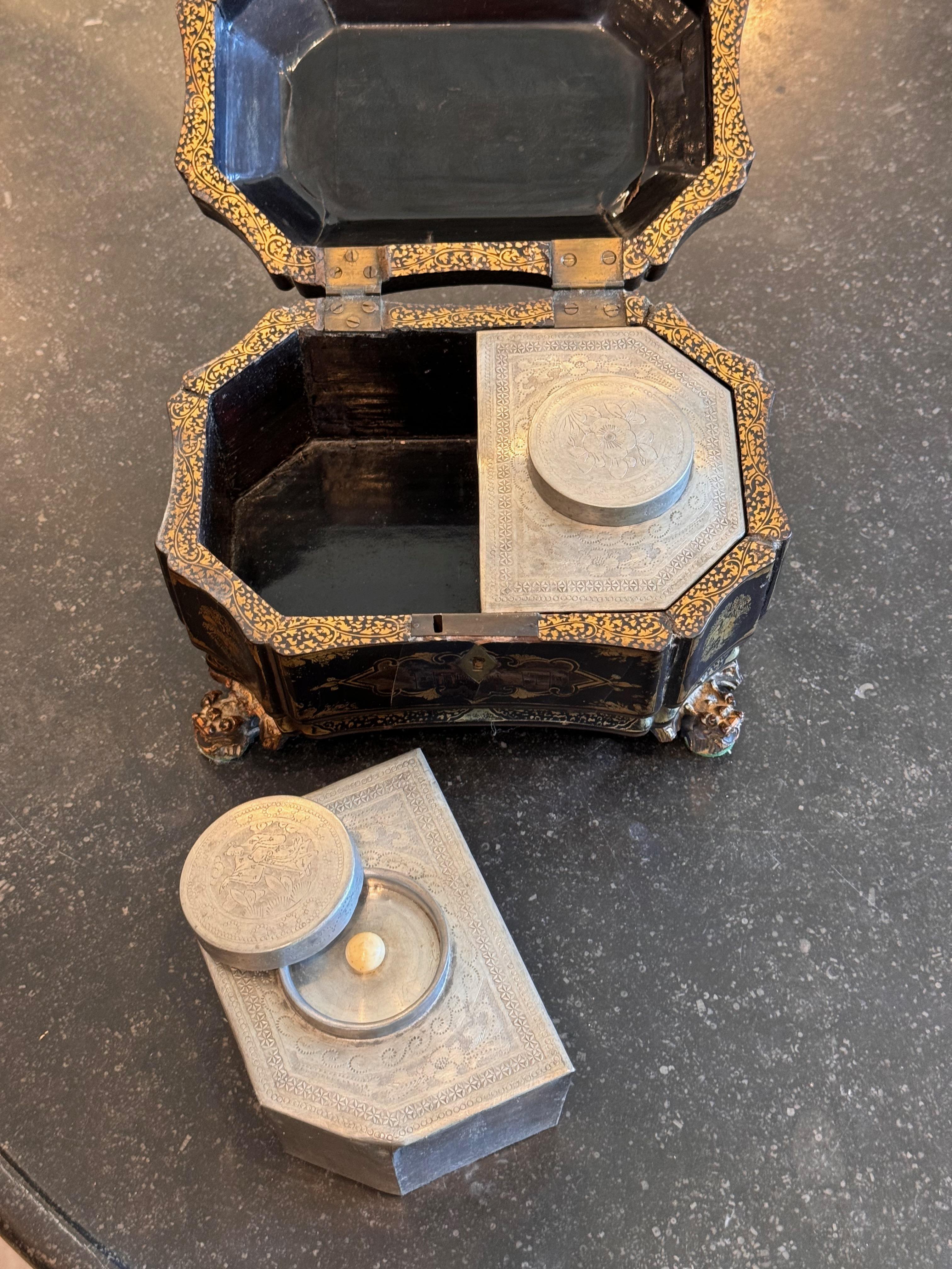 19th Century Chinese Export Tea Caddy 1