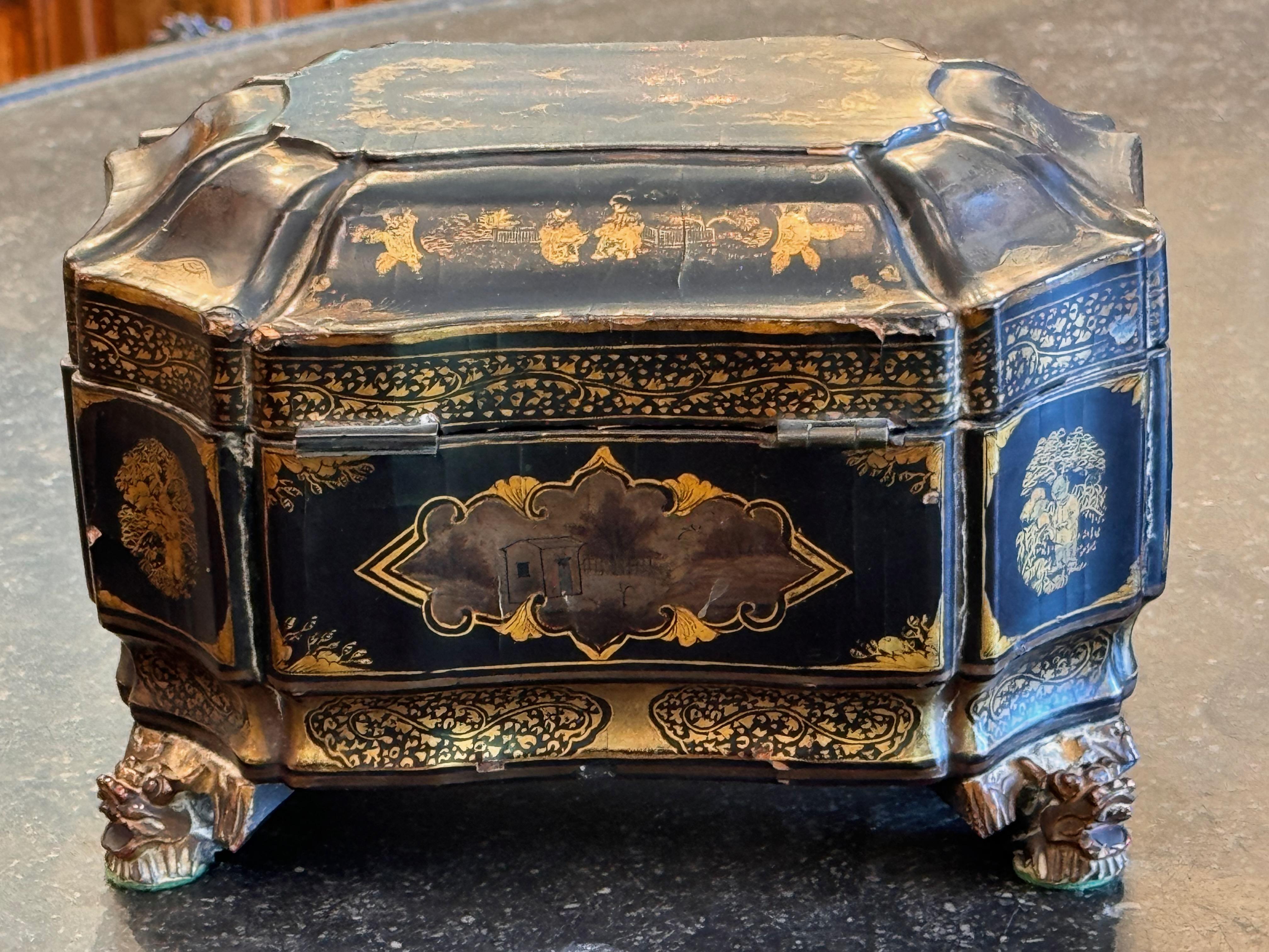 19th Century Chinese Export Tea Caddy 3