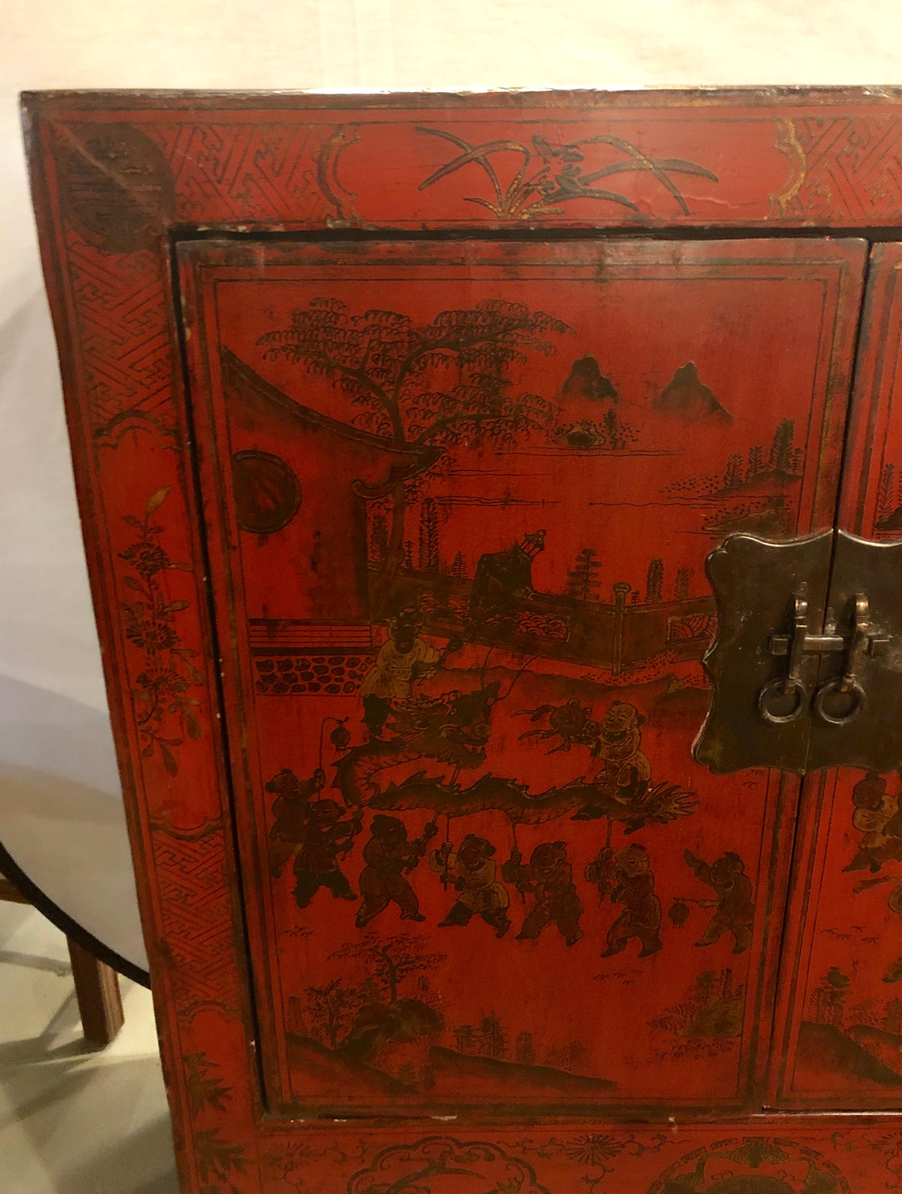 20th Century 19th Century Chinese Export Two-Door Commode or Cabinet