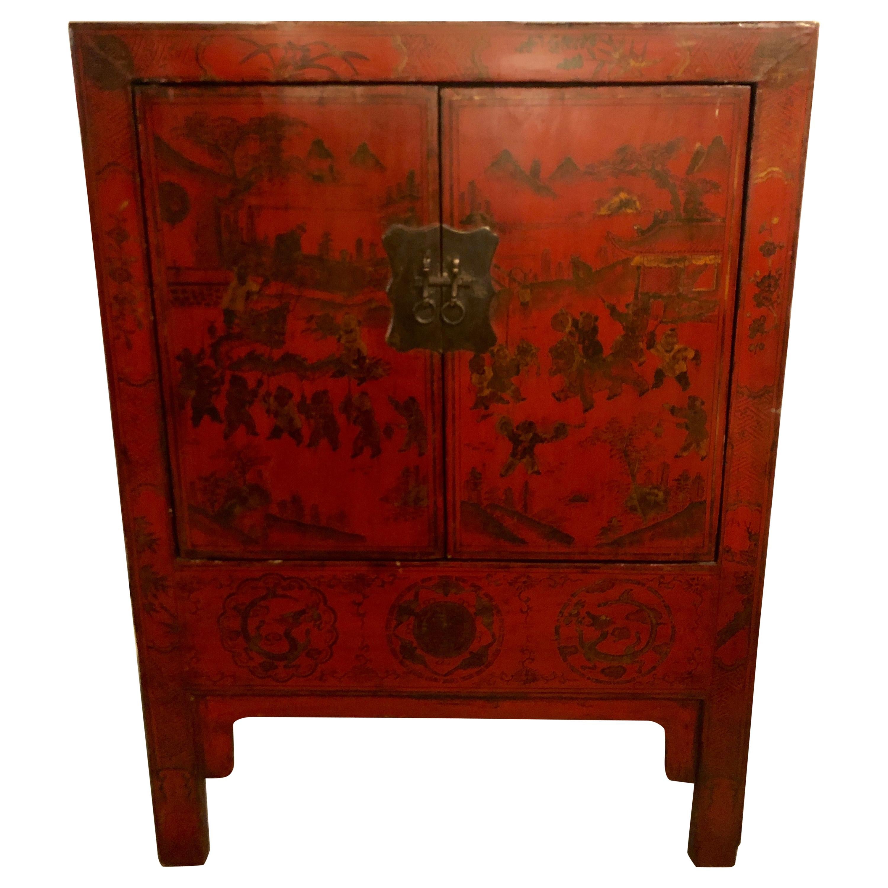 19th Century Chinese Export Two-Door Commode or Cabinet