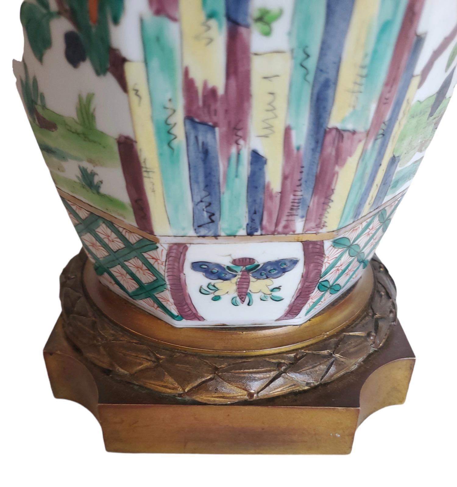 Exportation chinoise Lampe urne d'exportation chinoise du XIXe siècle en vente